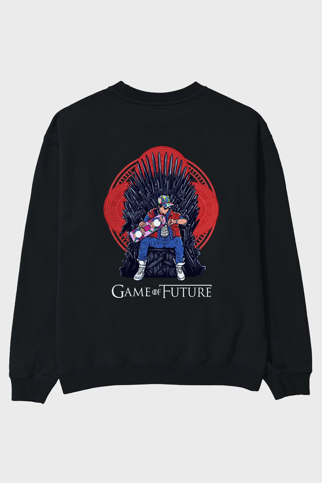 Game Of Future Arka Baskılı Oversize Sweatshirt Erkek Kadın Unisex
