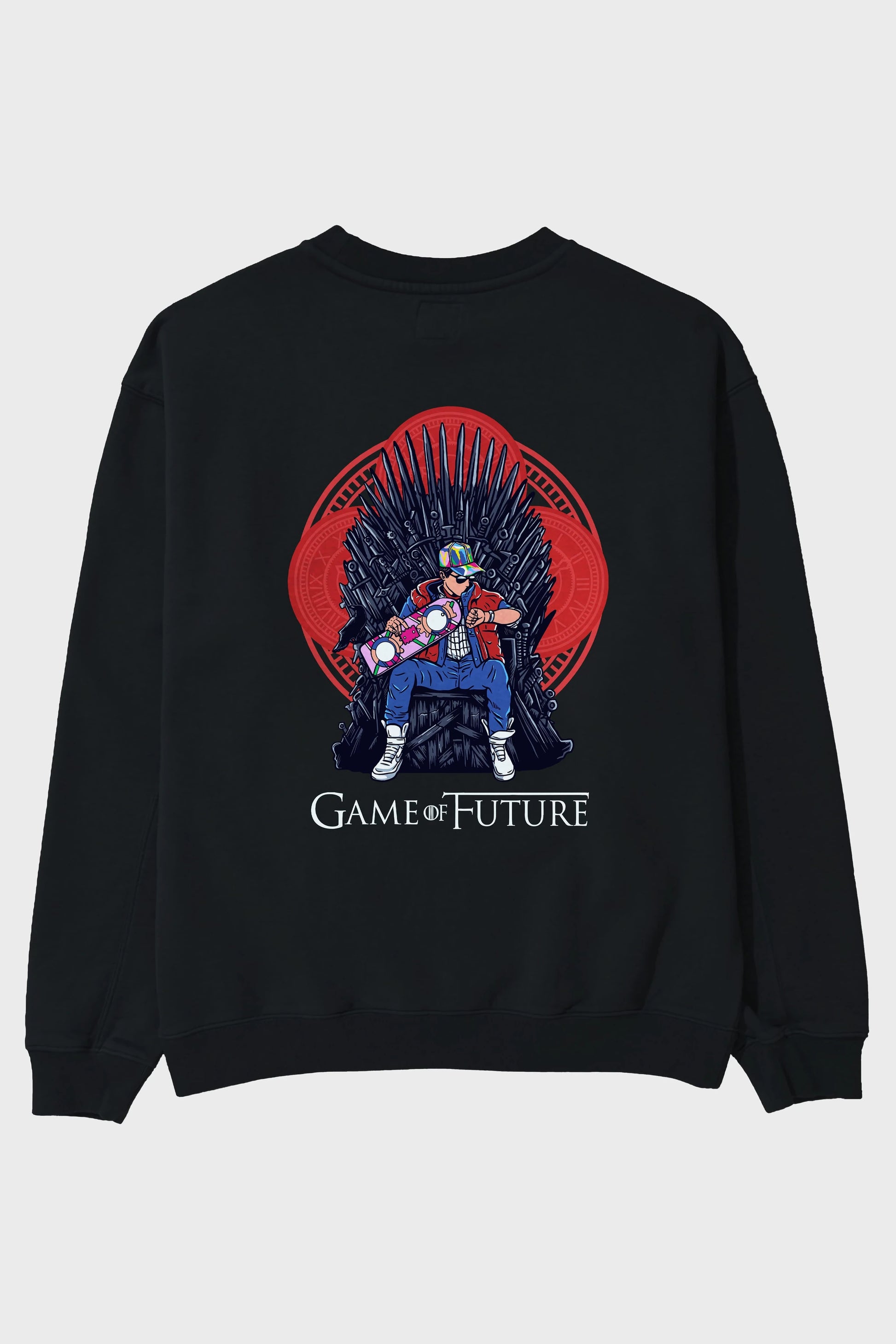 Game Of Future Arka Baskılı Oversize Sweatshirt Erkek Kadın Unisex