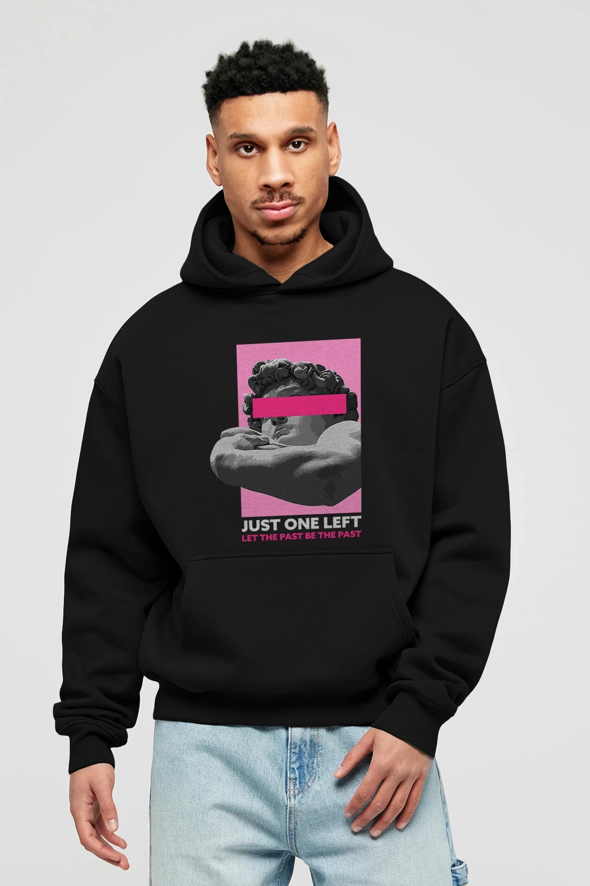 Just One Left Ön Baskılı Hoodie Oversize Kapüşonlu Sweatshirt Erkek Kadın Unisex