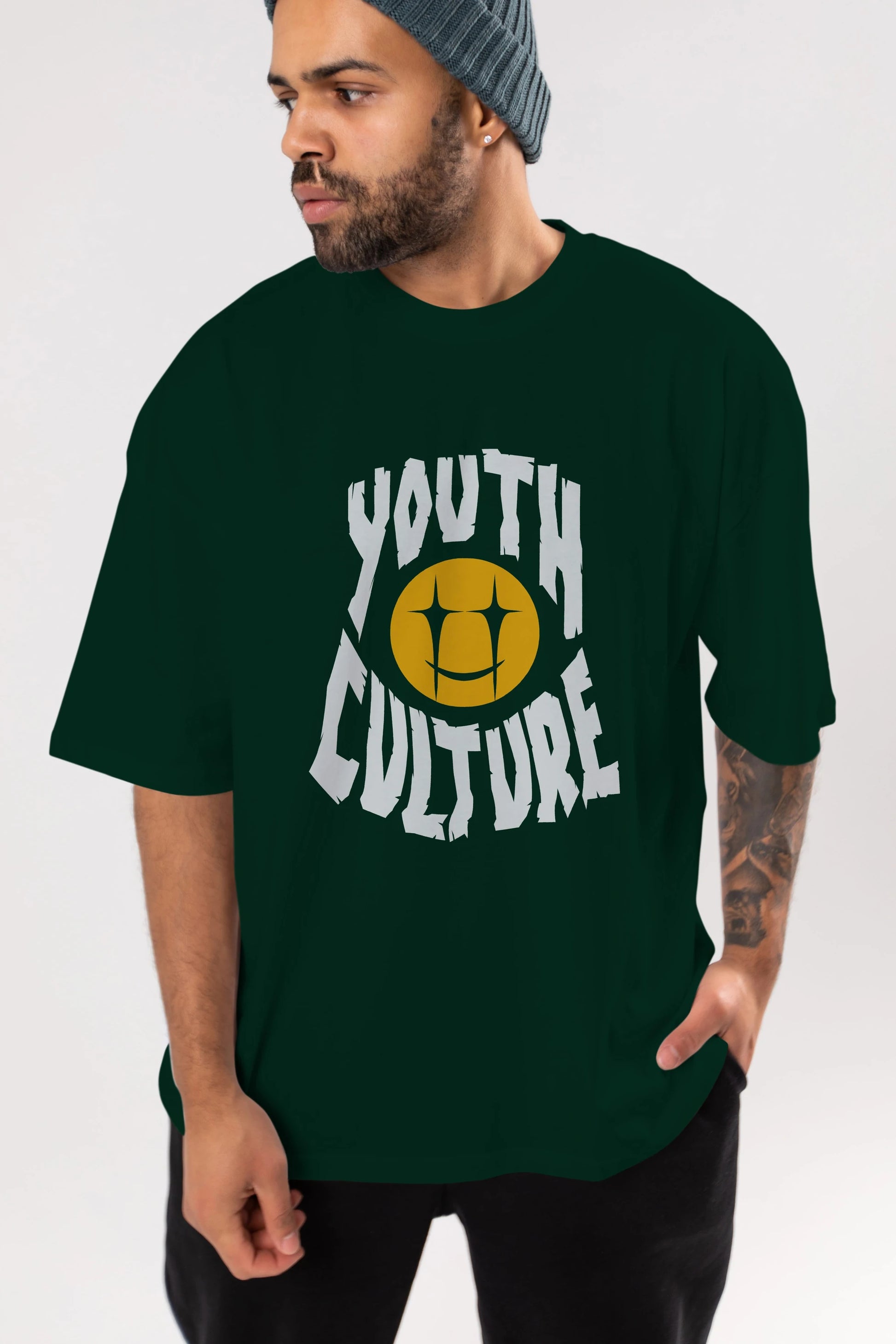 Youth Culture Ön Baskılı Oversize t-shirt Erkek Kadın Unisex