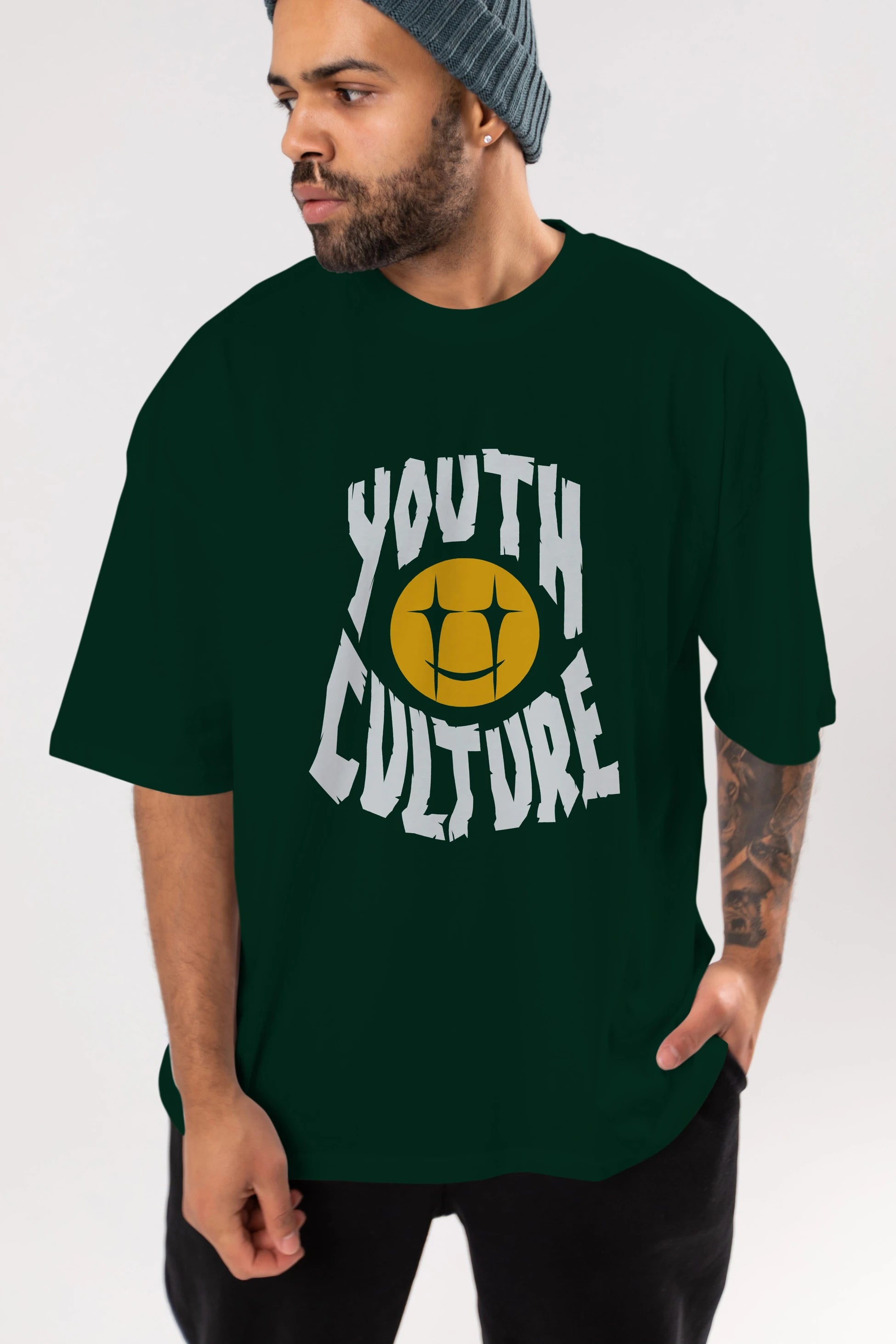 Youth Culture Ön Baskılı Oversize t-shirt Erkek Kadın Unisex