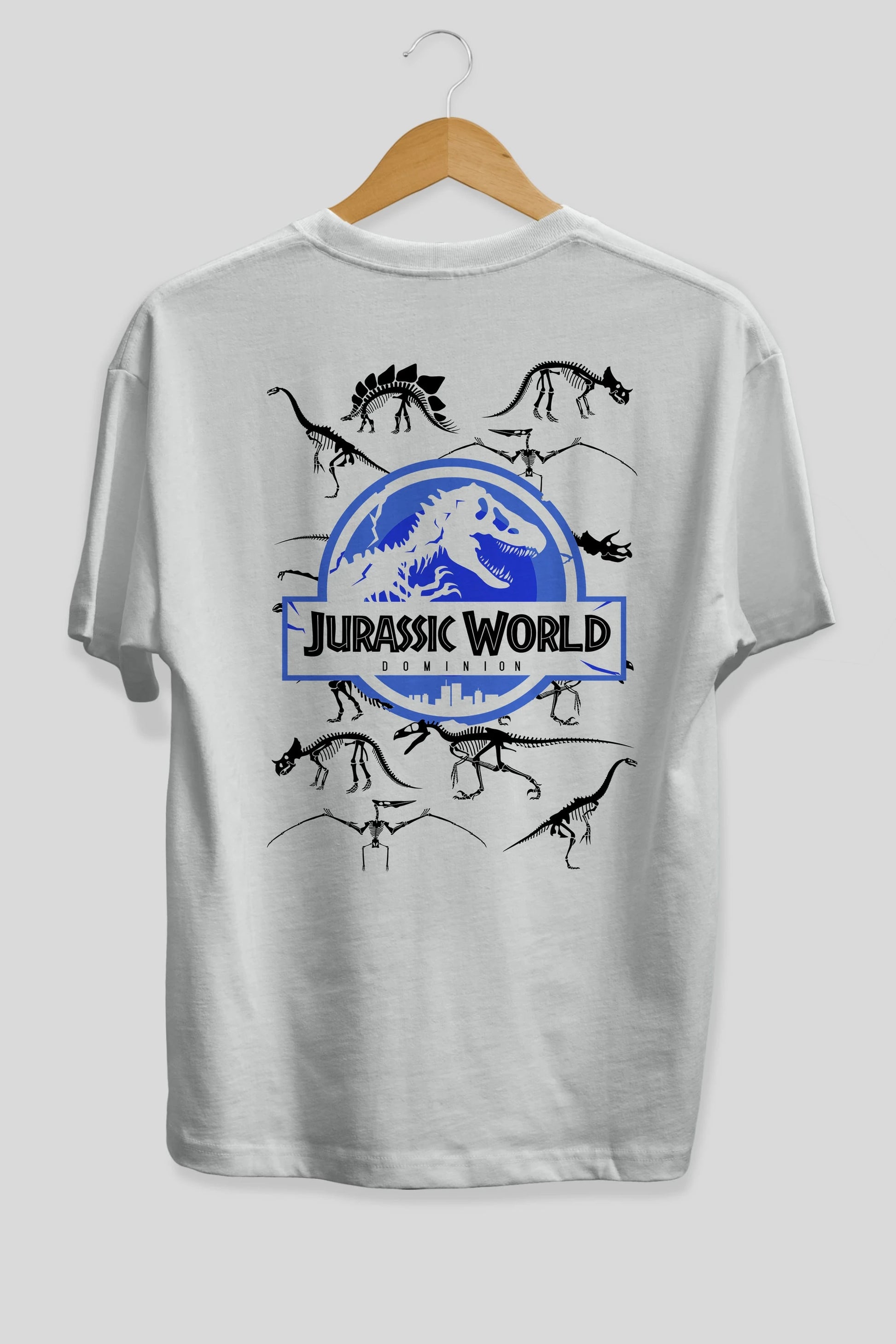 Jurassic Park (5) Arka Baskılı Oversize t-shirt Erkek Kadın Unisex %100 Pamuk Bisiklet Yaka tişort