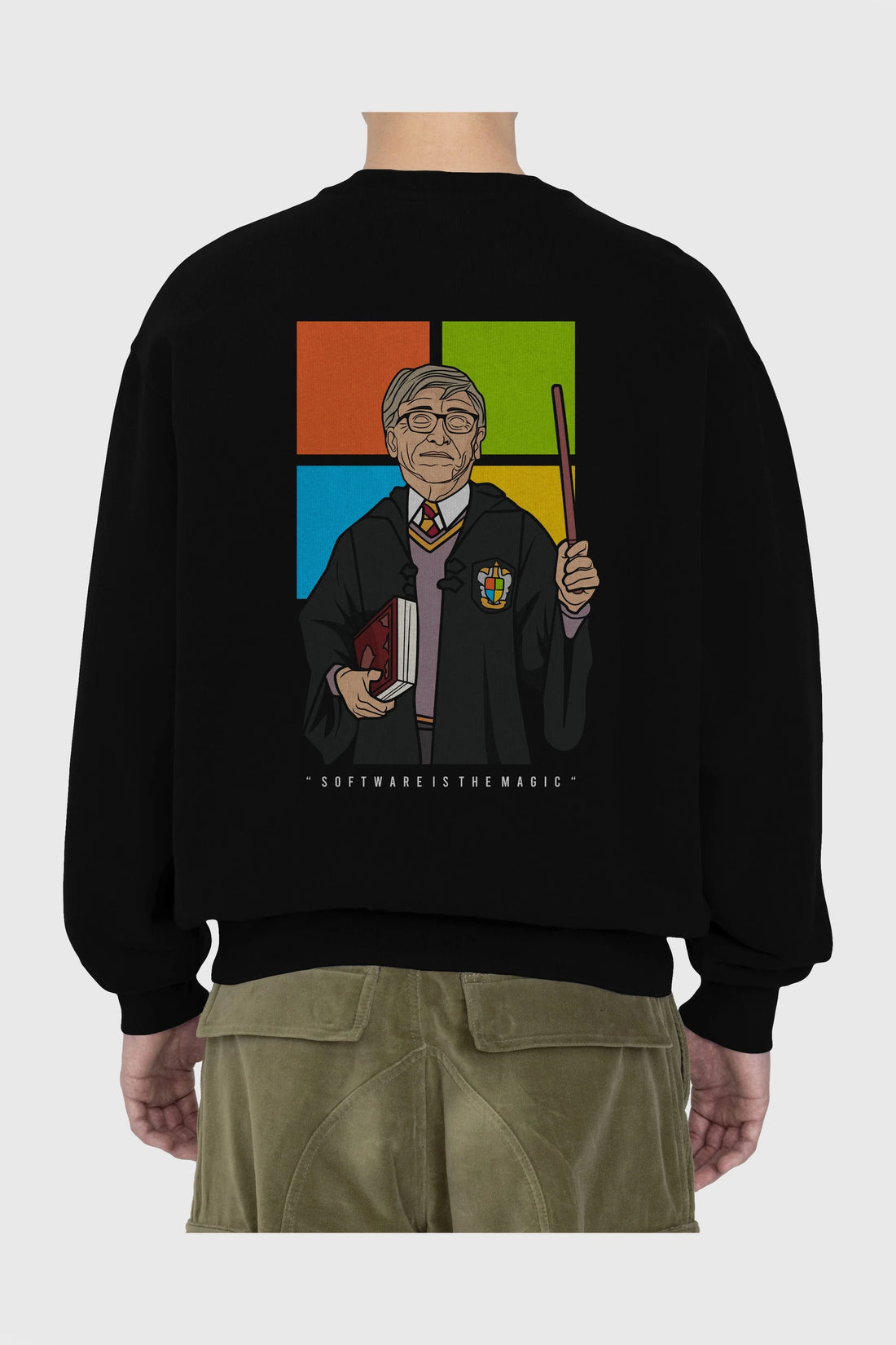 Harry Potter Gates Arka Baskılı Oversize Sweatshirt Erkek Kadın Unisex