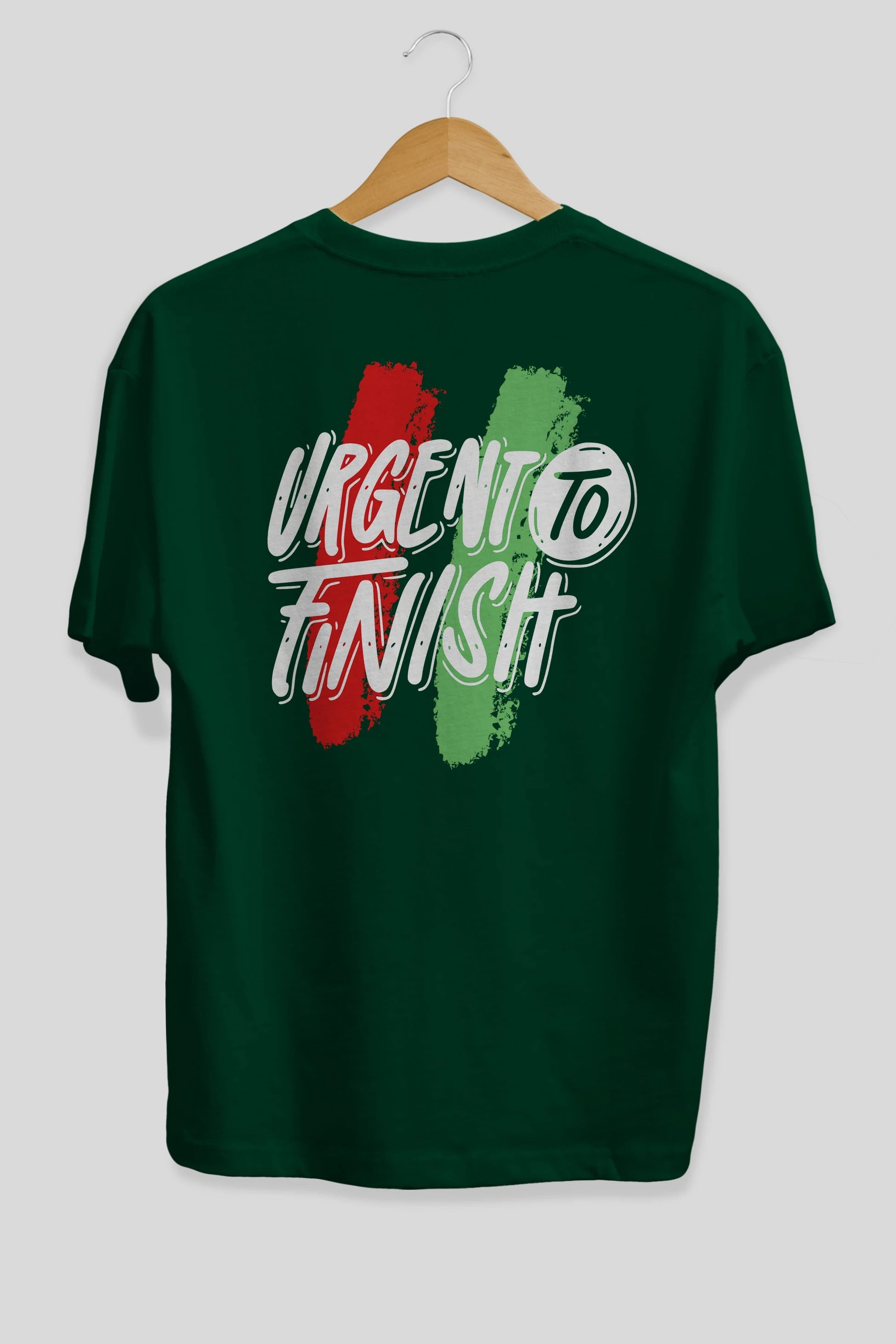 Urgent To Finish Arka Baskılı Oversize t-shirt Erkek Kadın Unisex