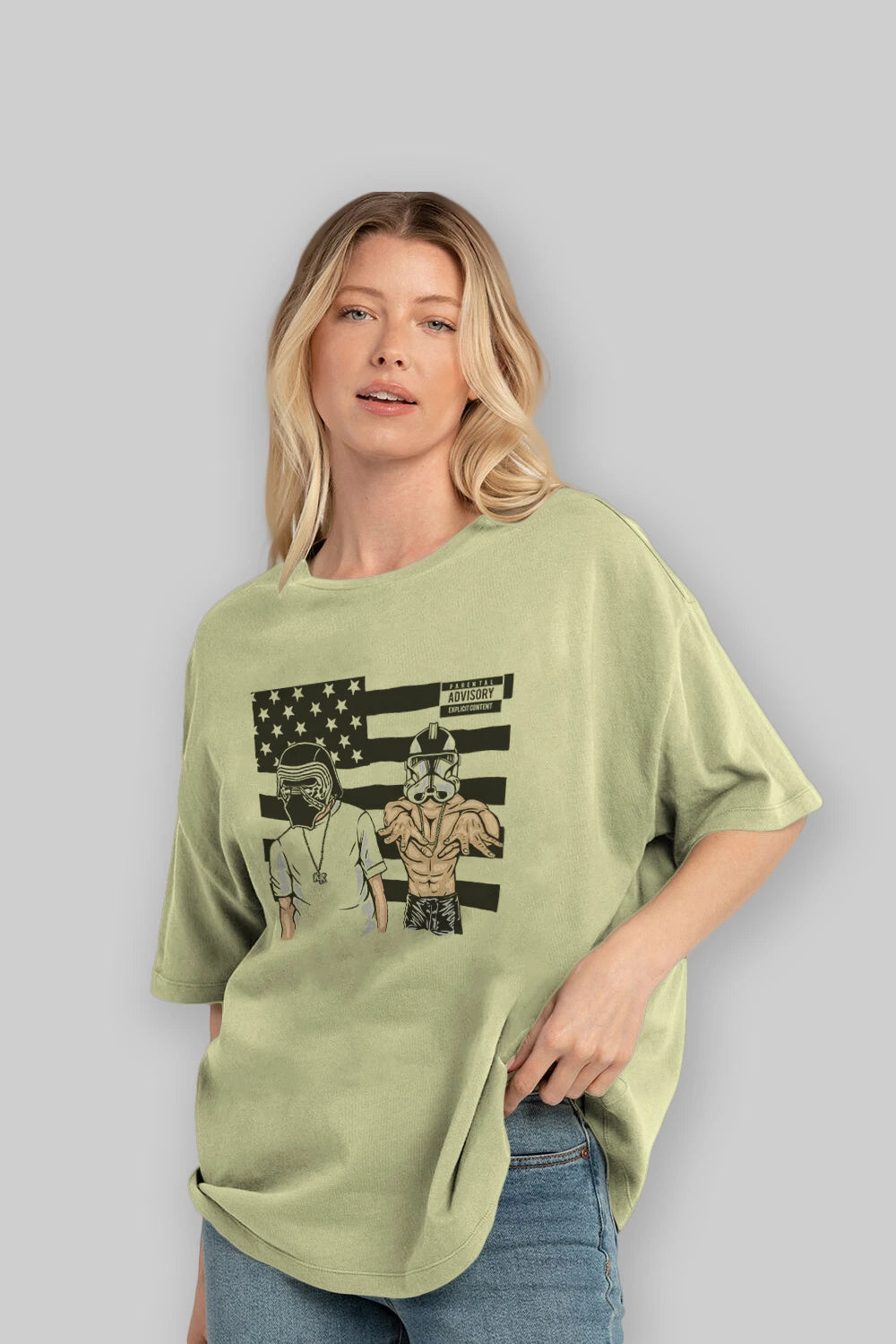Darkonia Ön Baskılı Oversize t-shirt Erkek Kadın Unisex %100 Pamuk tişort