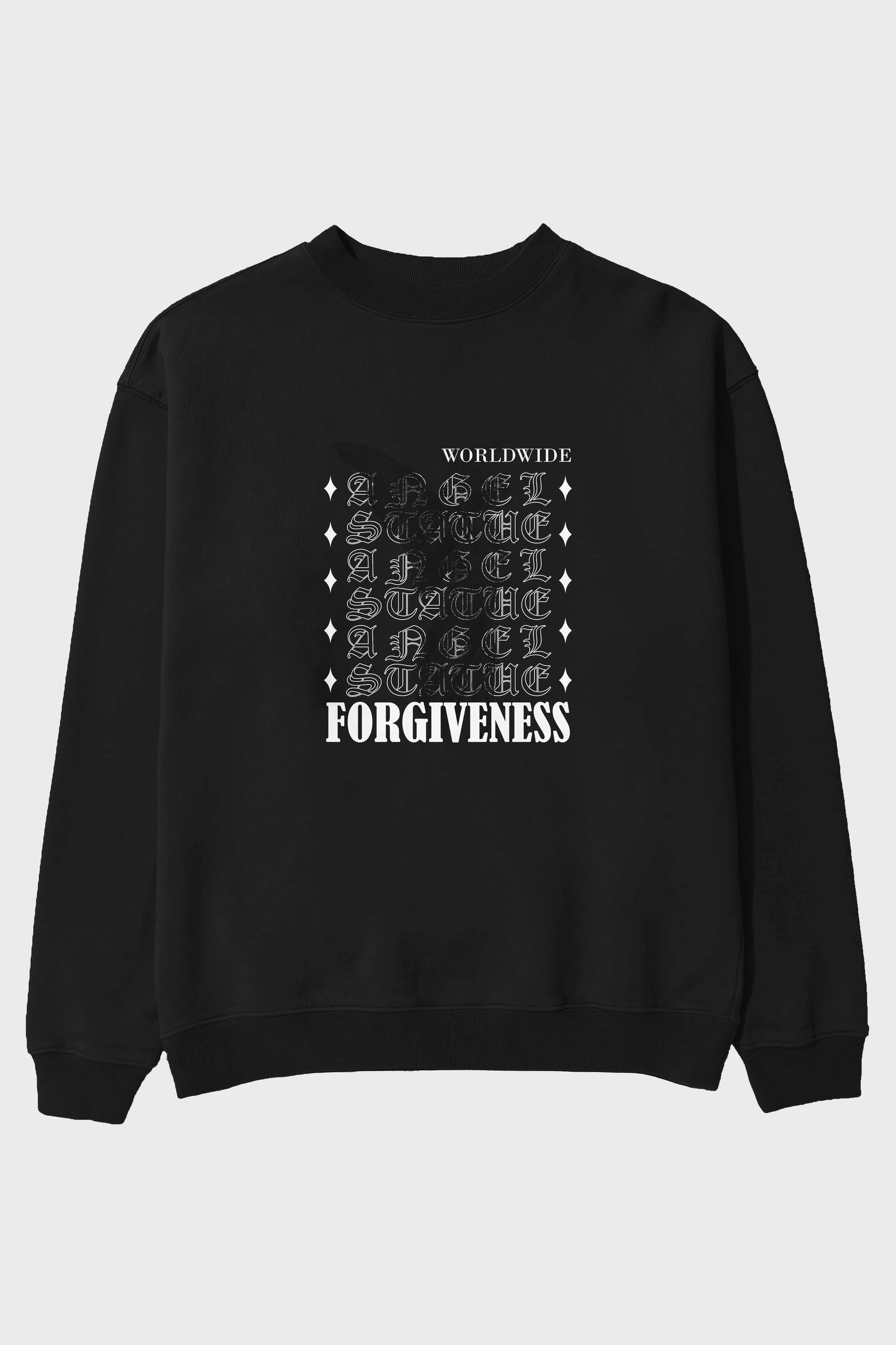 Angel Forgiveness Ön Baskılı Oversize Sweatshirt Erkek Kadın Unisex