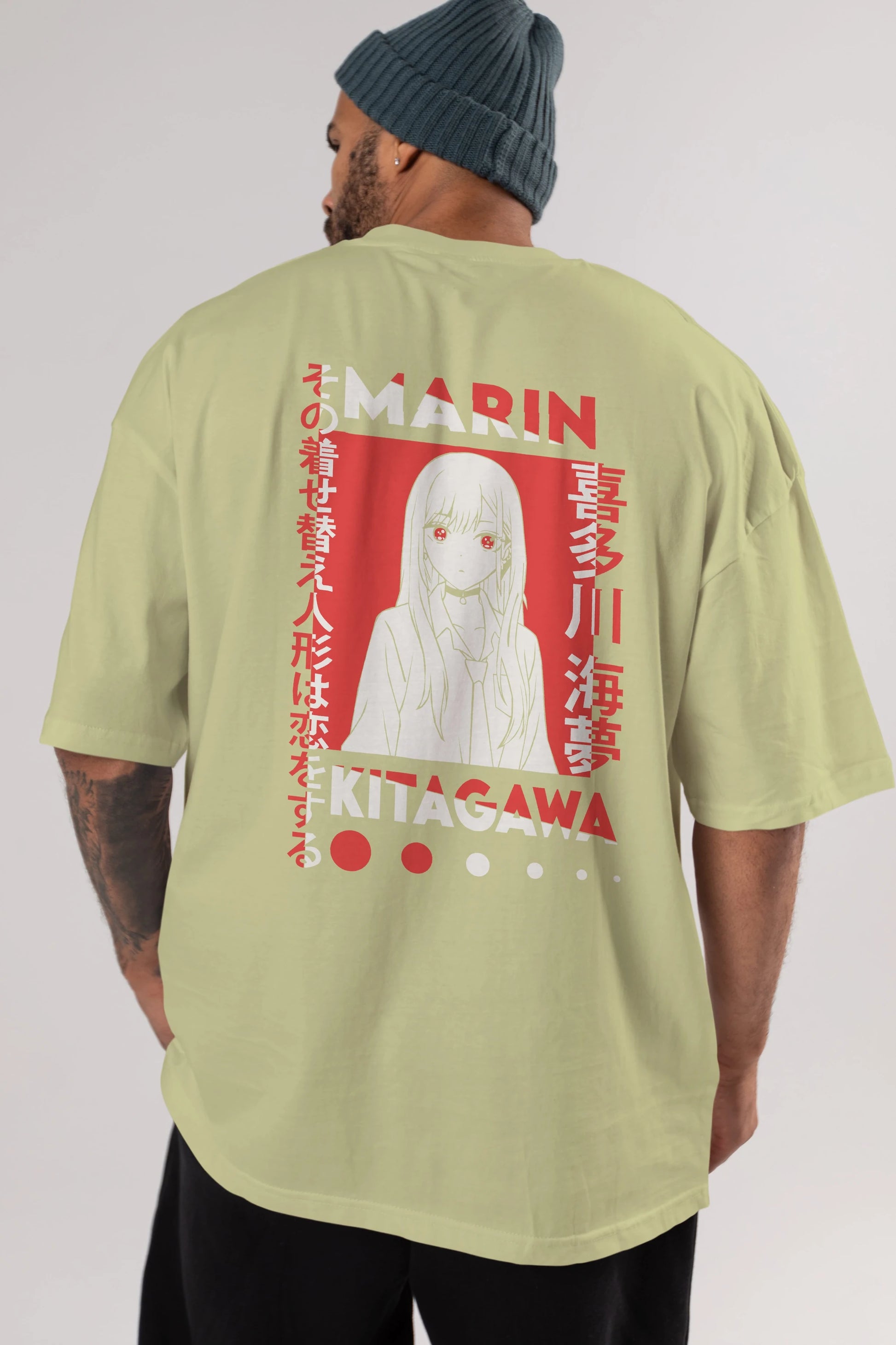 MARIN KITAGAWA Anime Arka Baskılı Oversize t-shirt Erkek Kadın Unisex