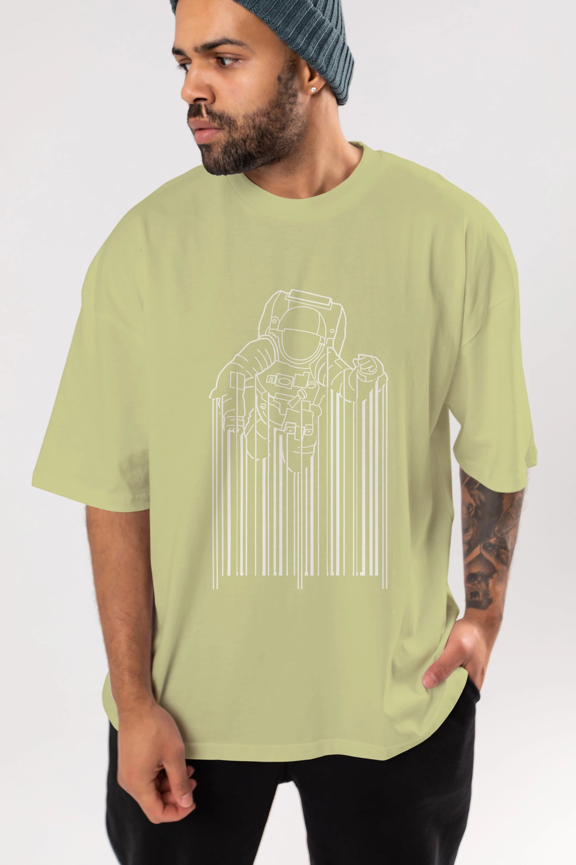Astrocode Ön Baskılı Oversize t-shirt %100 pamuk Erkek Kadın Unisex