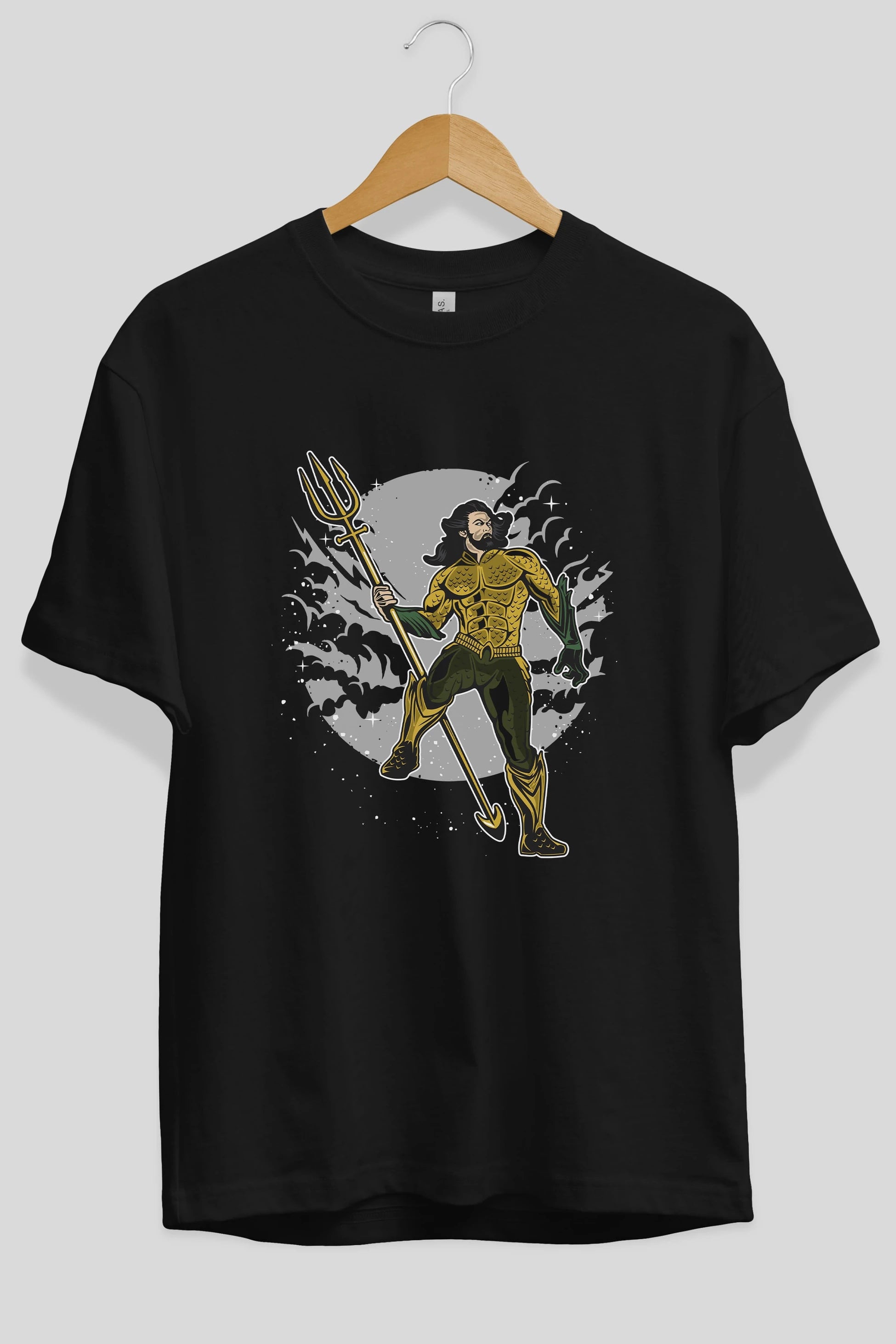 AQUAMAN Ön Baskılı Oversize t-shirt Erkek Kadın Unisex %100 Pamuk tişort