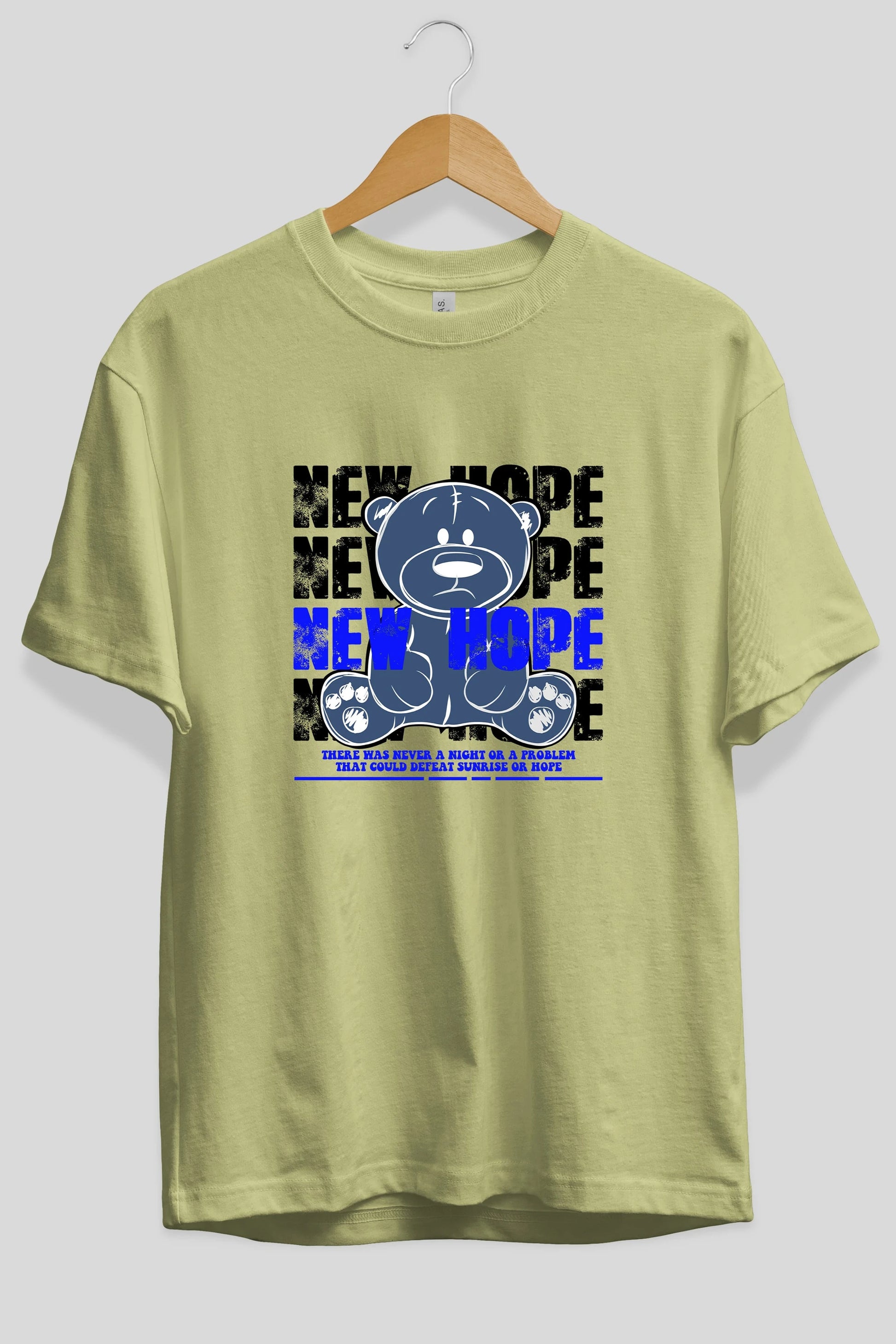 Teddy Bear New Hope Ön Baskılı Oversize t-shirt Erkek Kadın Unisex