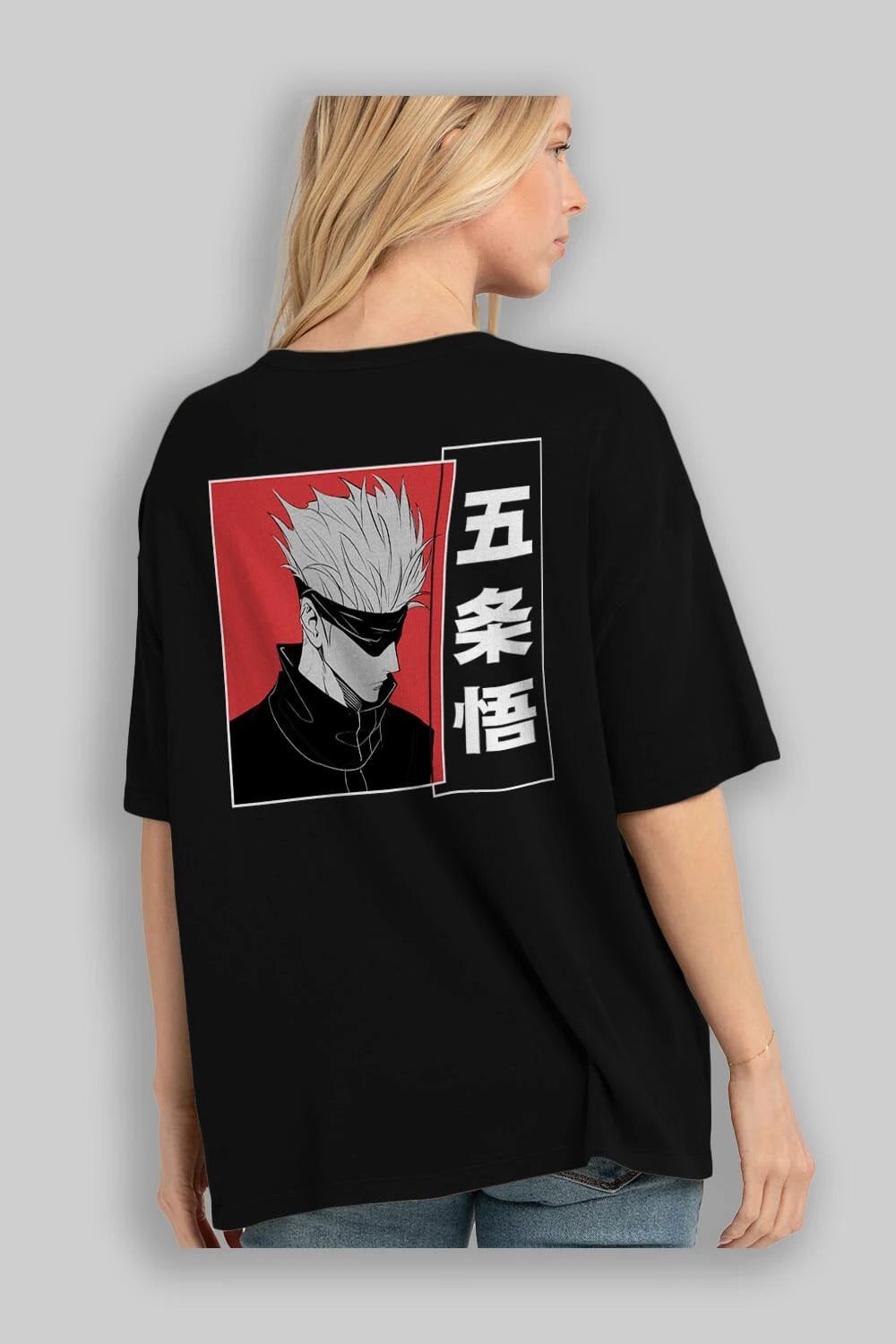 JUJUTSU KAISEN 2 Anime Arka Baskılı Oversize t-shirt Erkek Kadın Unisex