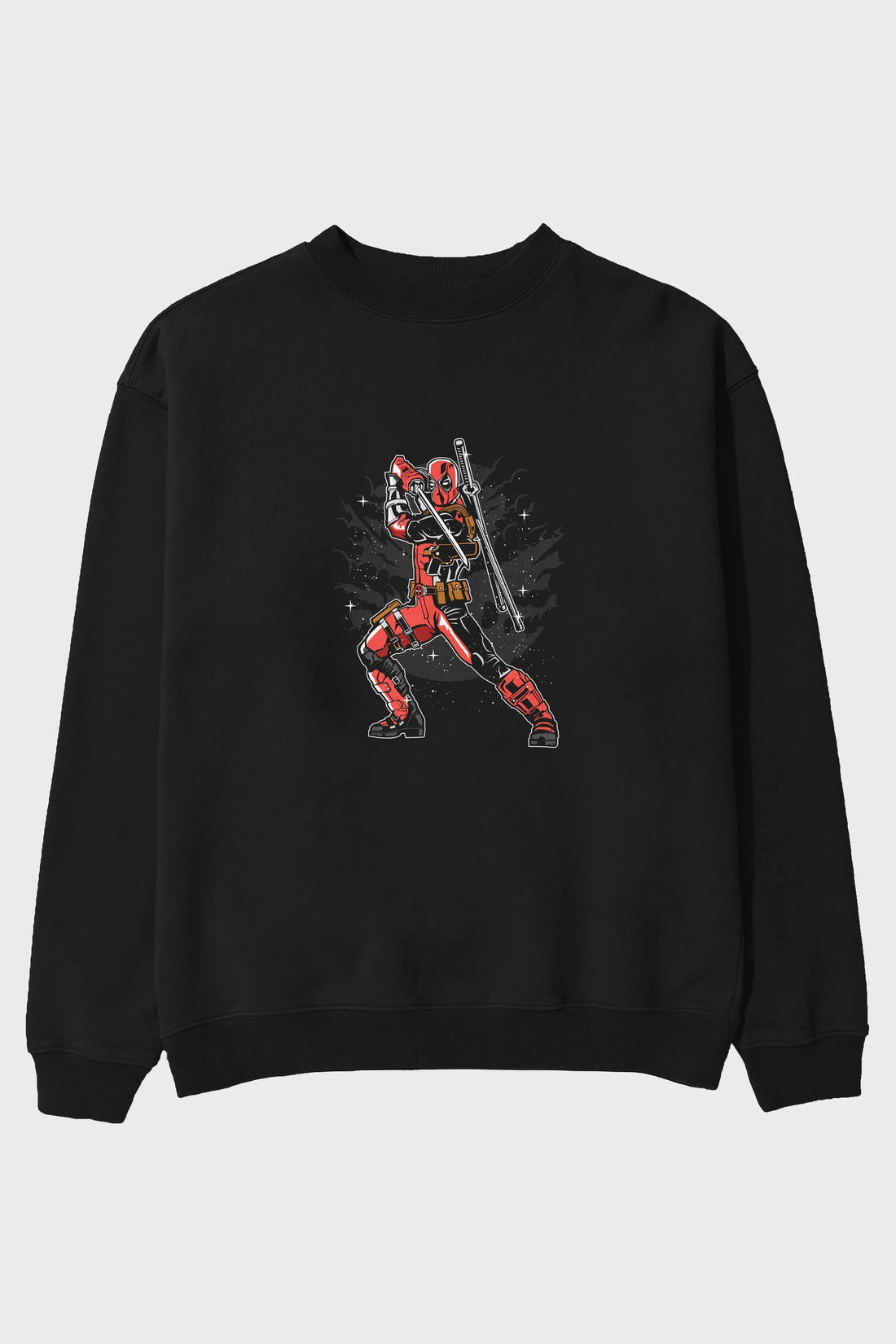 Deadpool Ön Baskılı Oversize Sweatshirt Erkek Kadın Unisex