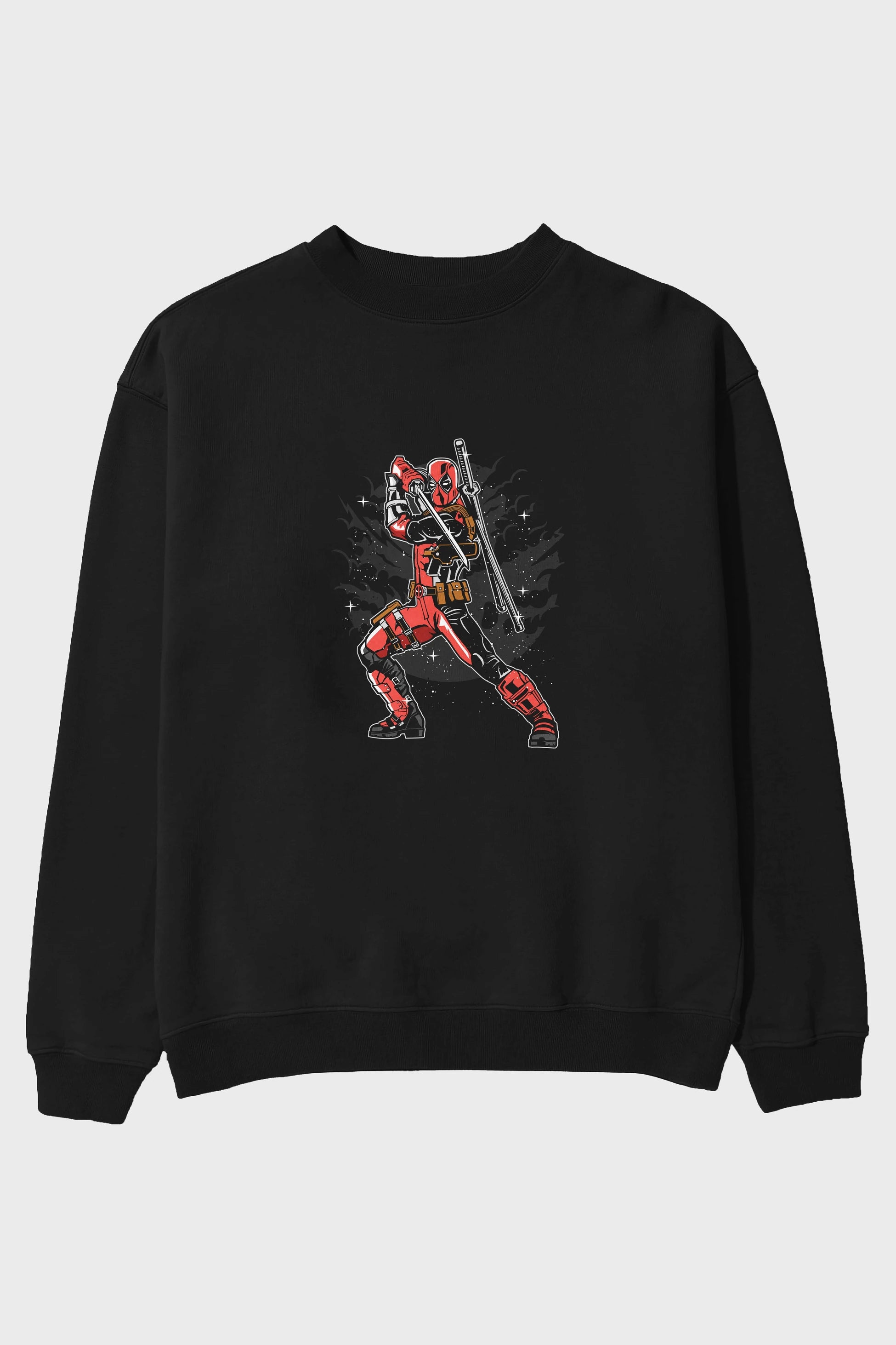 Deadpool Ön Baskılı Oversize Sweatshirt Erkek Kadın Unisex
