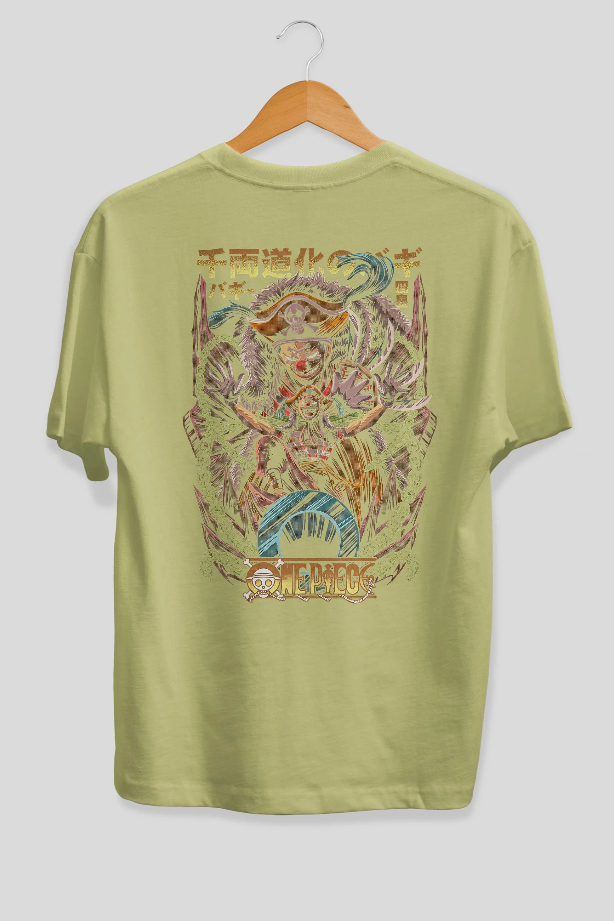 ONE PIECE (5) Anime Arka Baskılı Oversize t-shirt Erkek Kadın Unisex