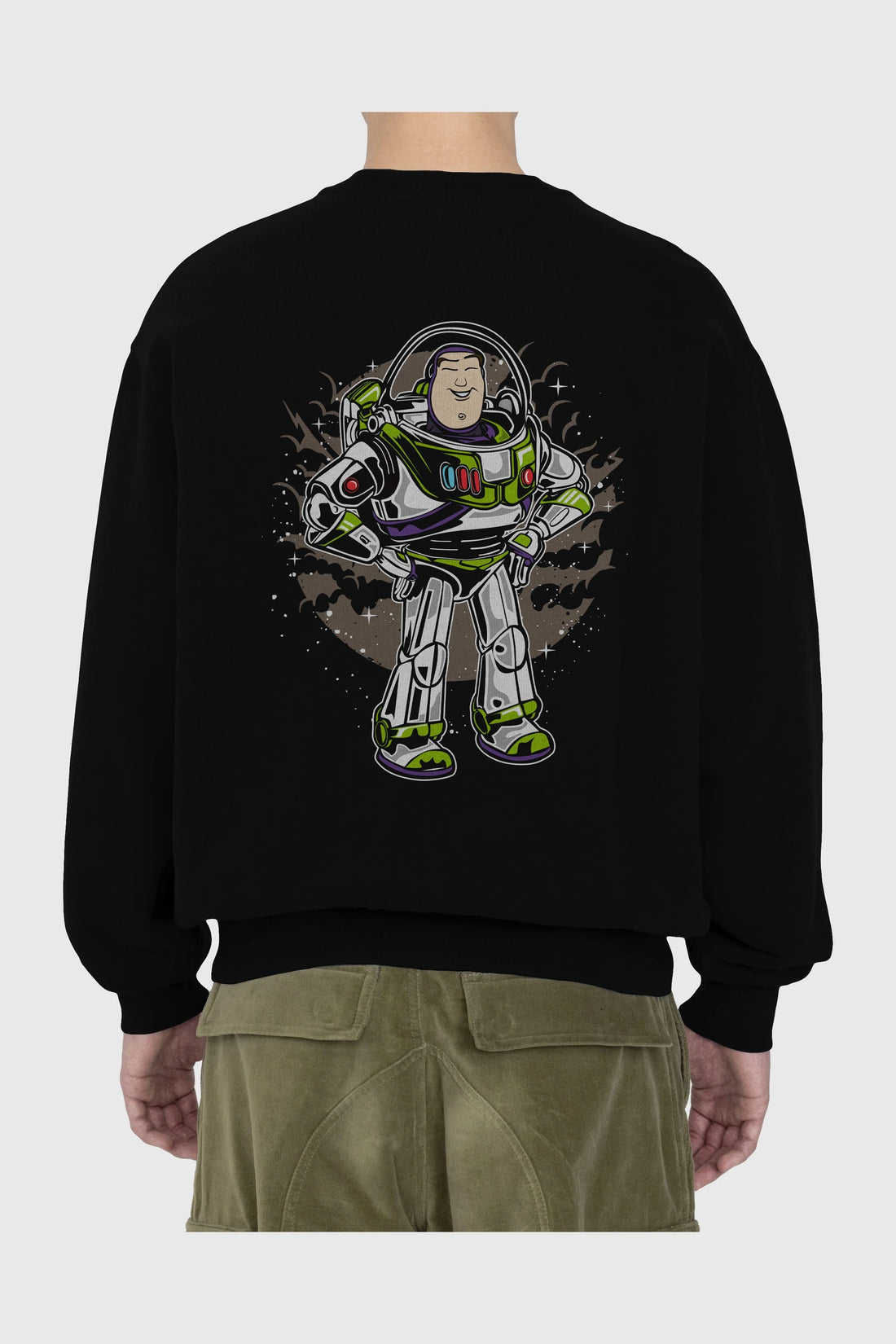 Buzz Arka Baskılı Oversize Sweatshirt Erkek Kadın Unisex