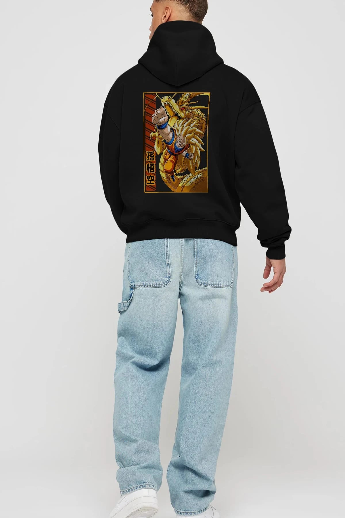 DragonBall Goku Anime Arka Baskılı Hoodie Oversize Kapüşonlu Sweatshirt Erkek Kadın Unisex