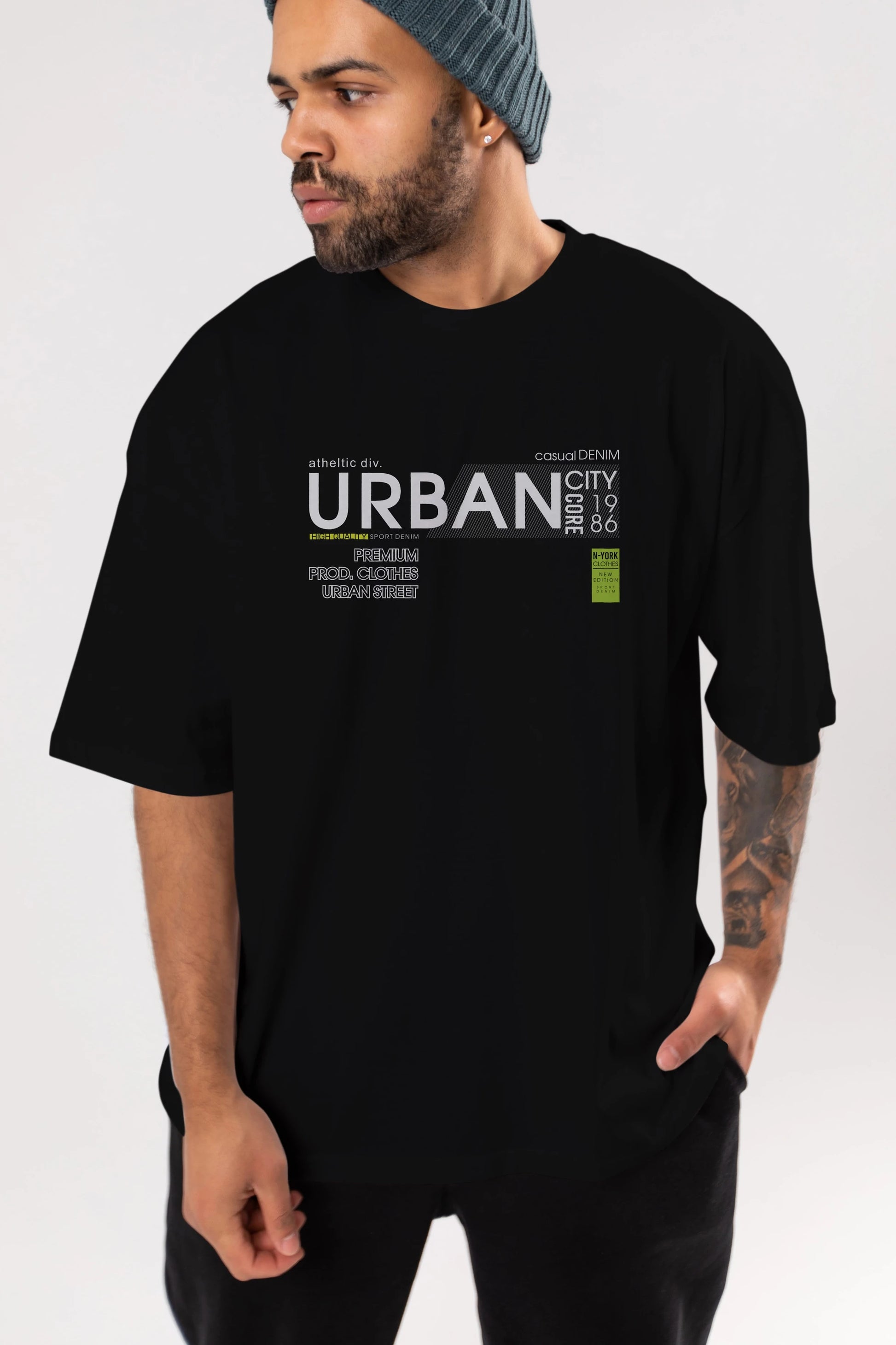 Urban Ön Baskılı Oversize t-shirt Erkek Kadın Unisex