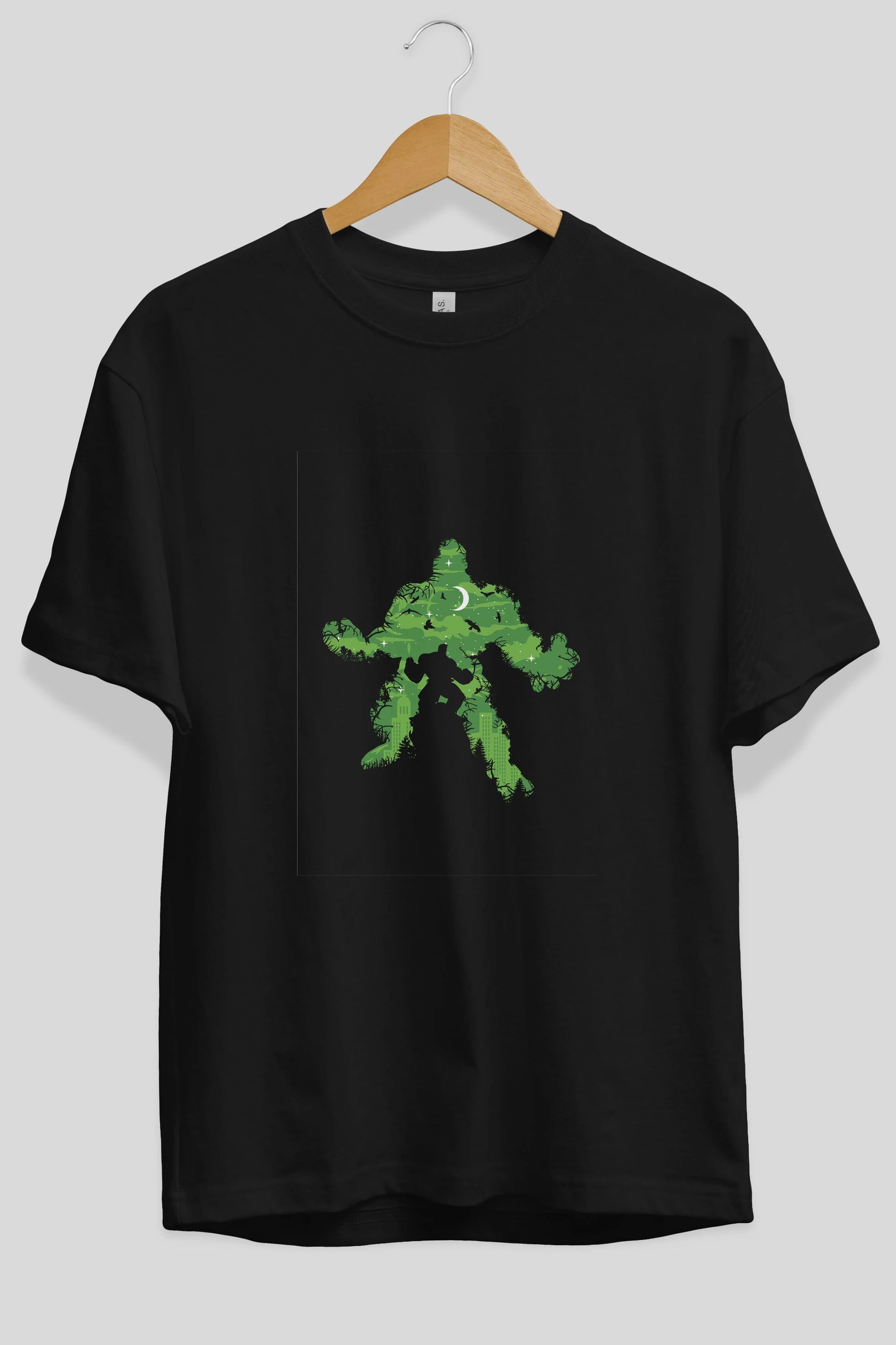 Green Monster Ön Baskılı Oversize t-shirt %100 pamuk Erkek Kadın Unisex