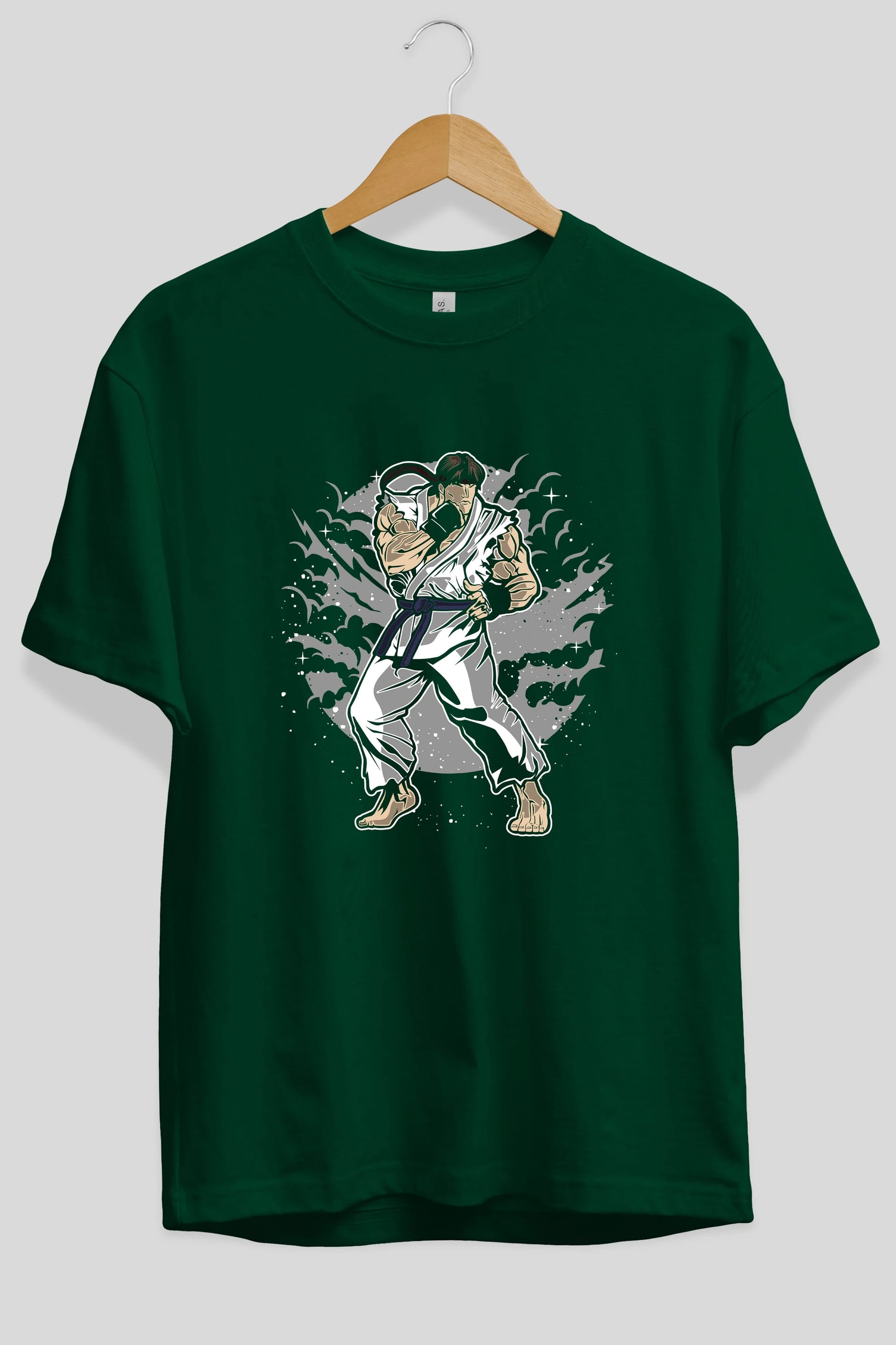 RYU Ön Baskılı Oversize t-shirt Erkek Kadın Unisex %100 Pamuk tişort