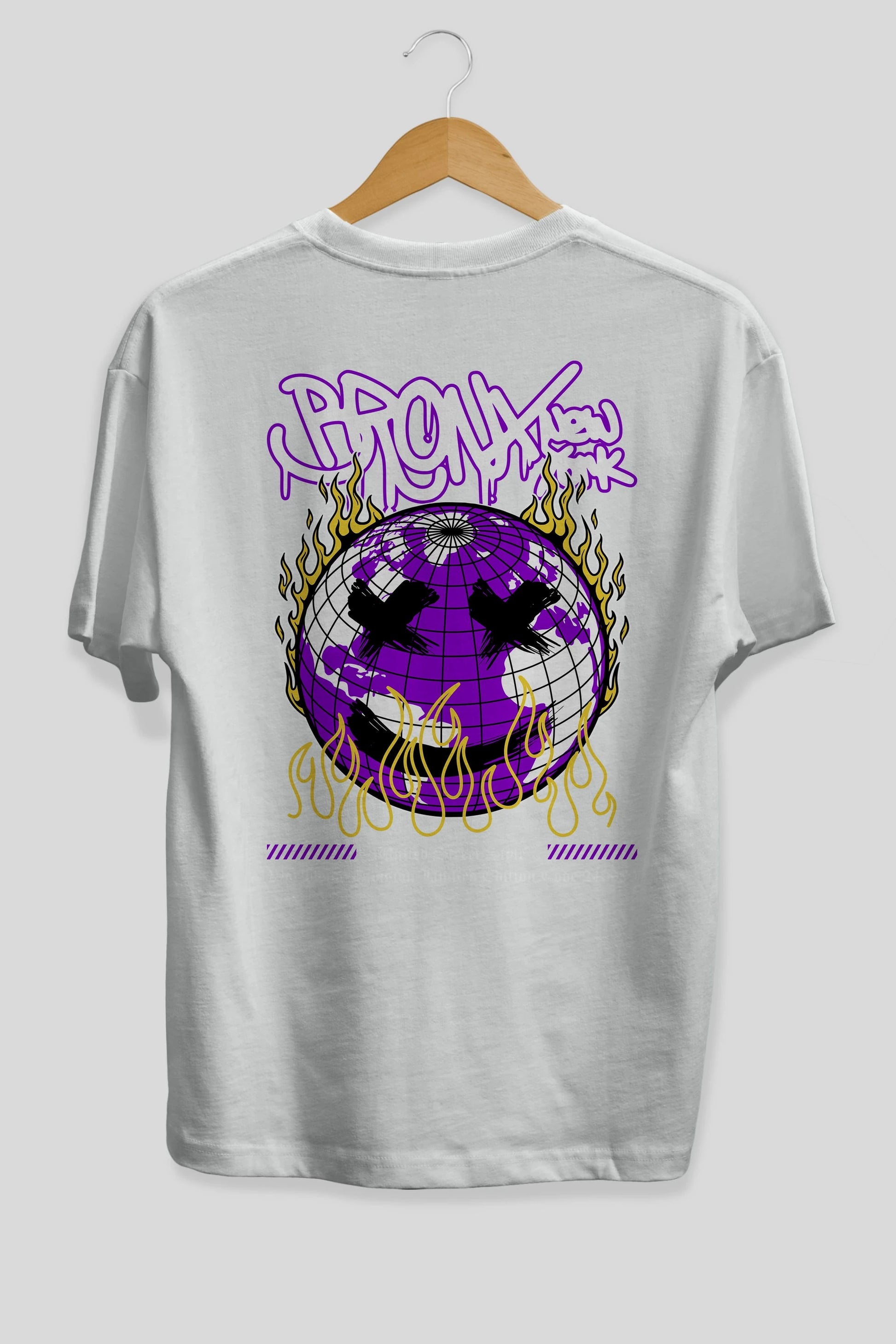 Bronx New York Arka Baskılı Oversize t-shirt Erkek Kadın Unisex