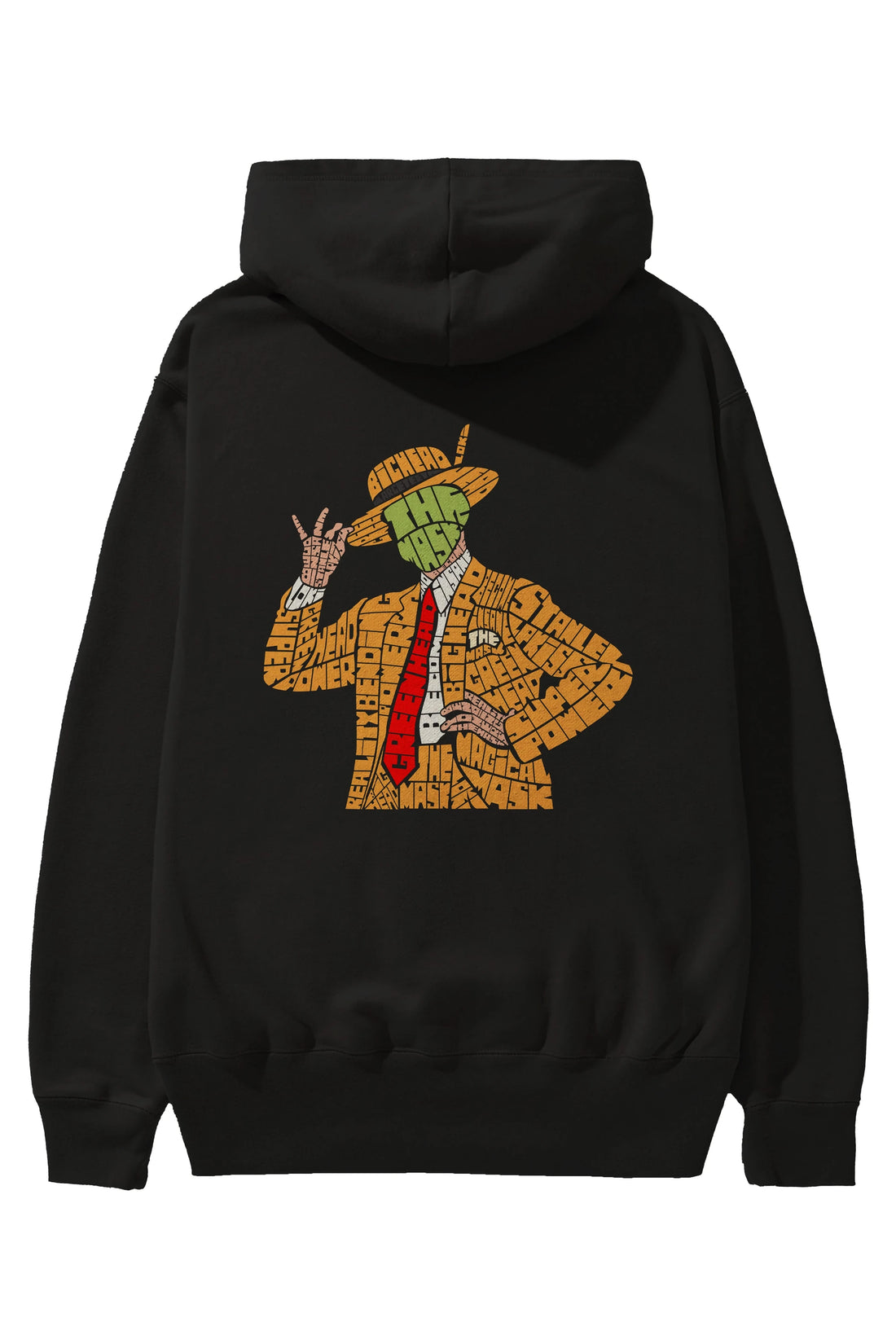 The Mask Arka Baskılı Hoodie Oversize Kapüşonlu Sweatshirt Erkek Kadın Unisex