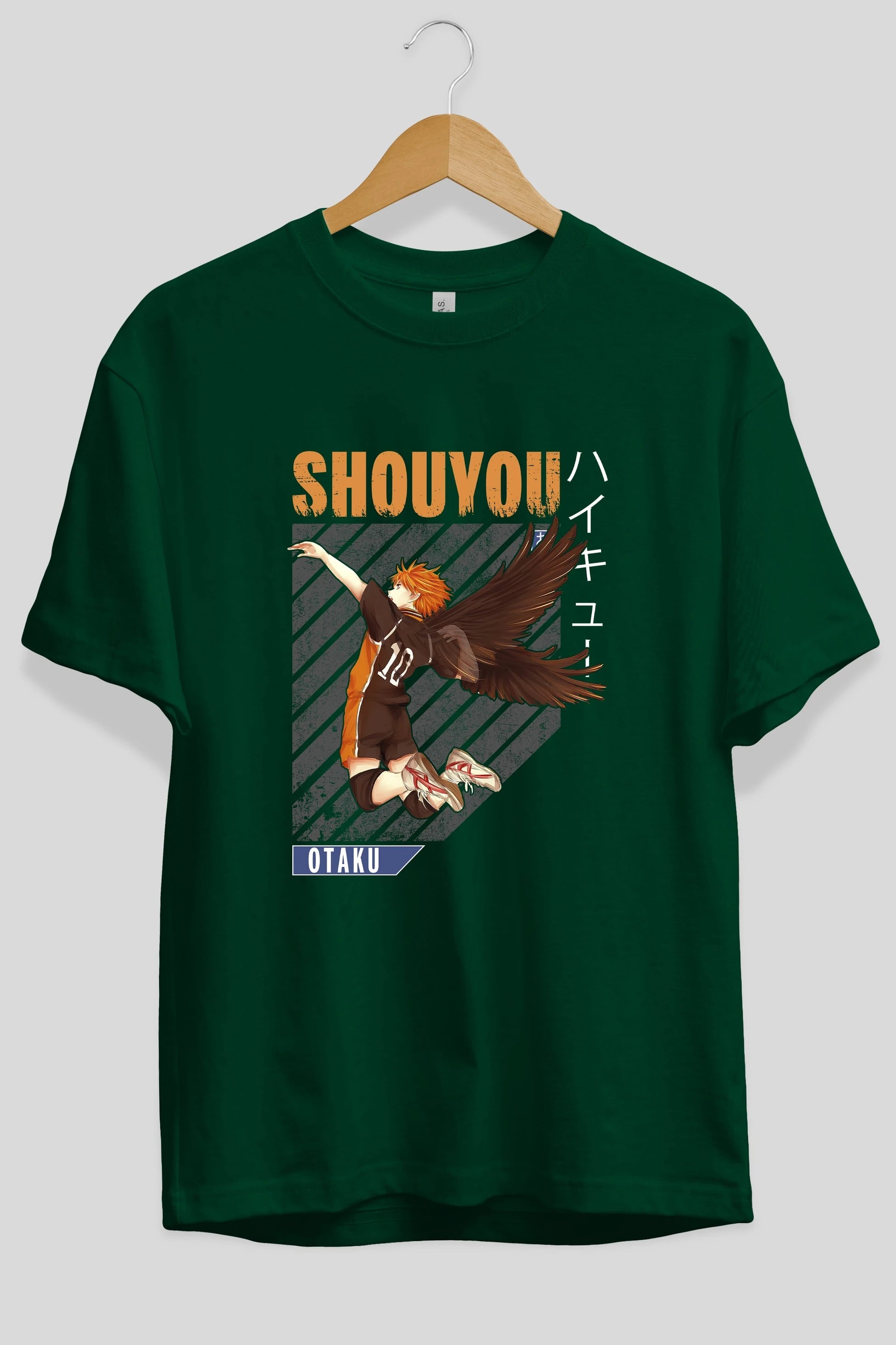 Shouyou Hinata 10 Anime Ön Baskılı Oversize t-shirt %100 pamuk Erkek Kadın Unisex