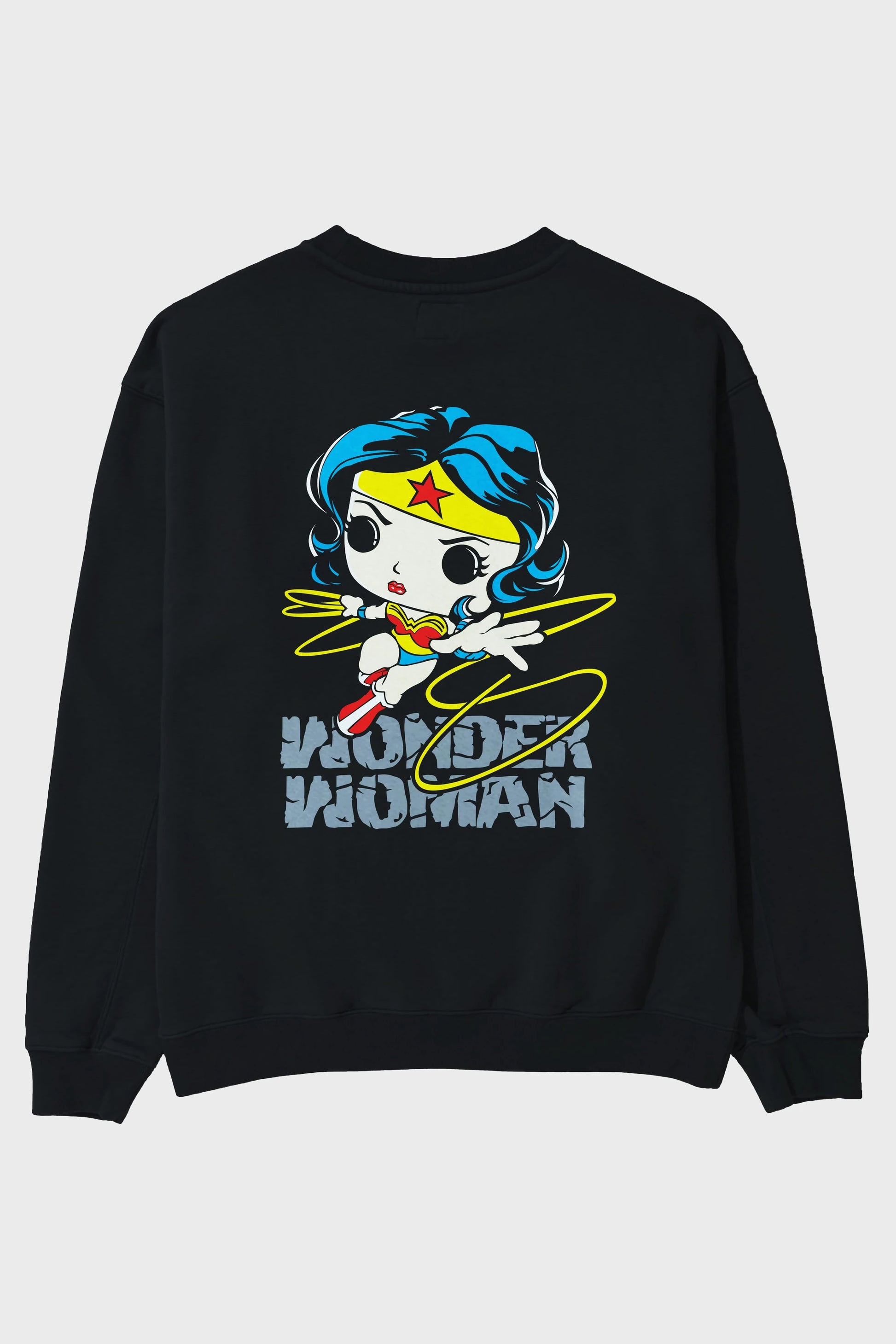 Wonder Woman Arka Baskılı Oversize Sweatshirt Erkek Kadın Unisex