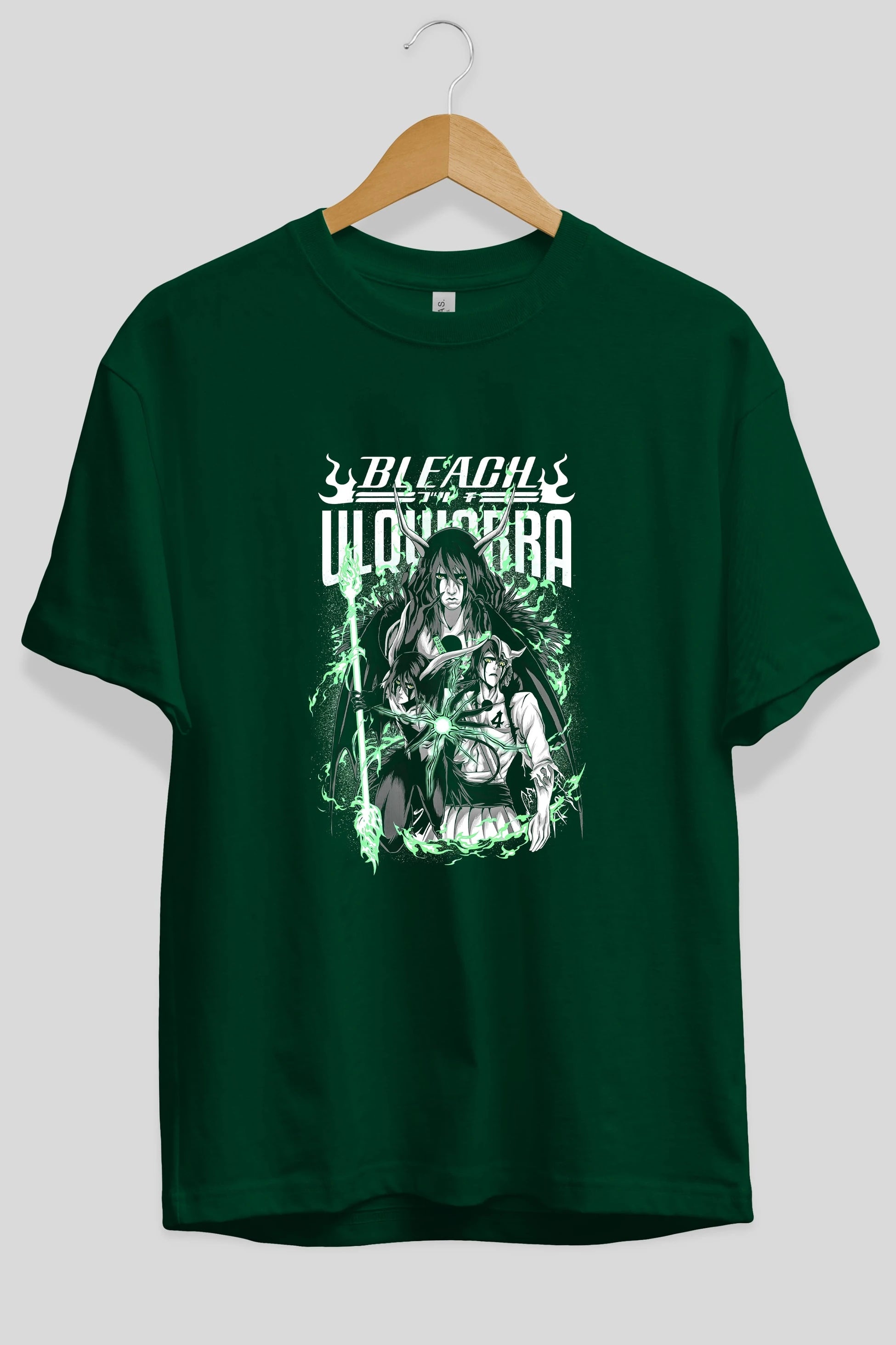 BLEACH(ULQUIARRA) Anime Ön Baskılı Oversize t-shirt %100 pamuk Erkek Kadın Unisex