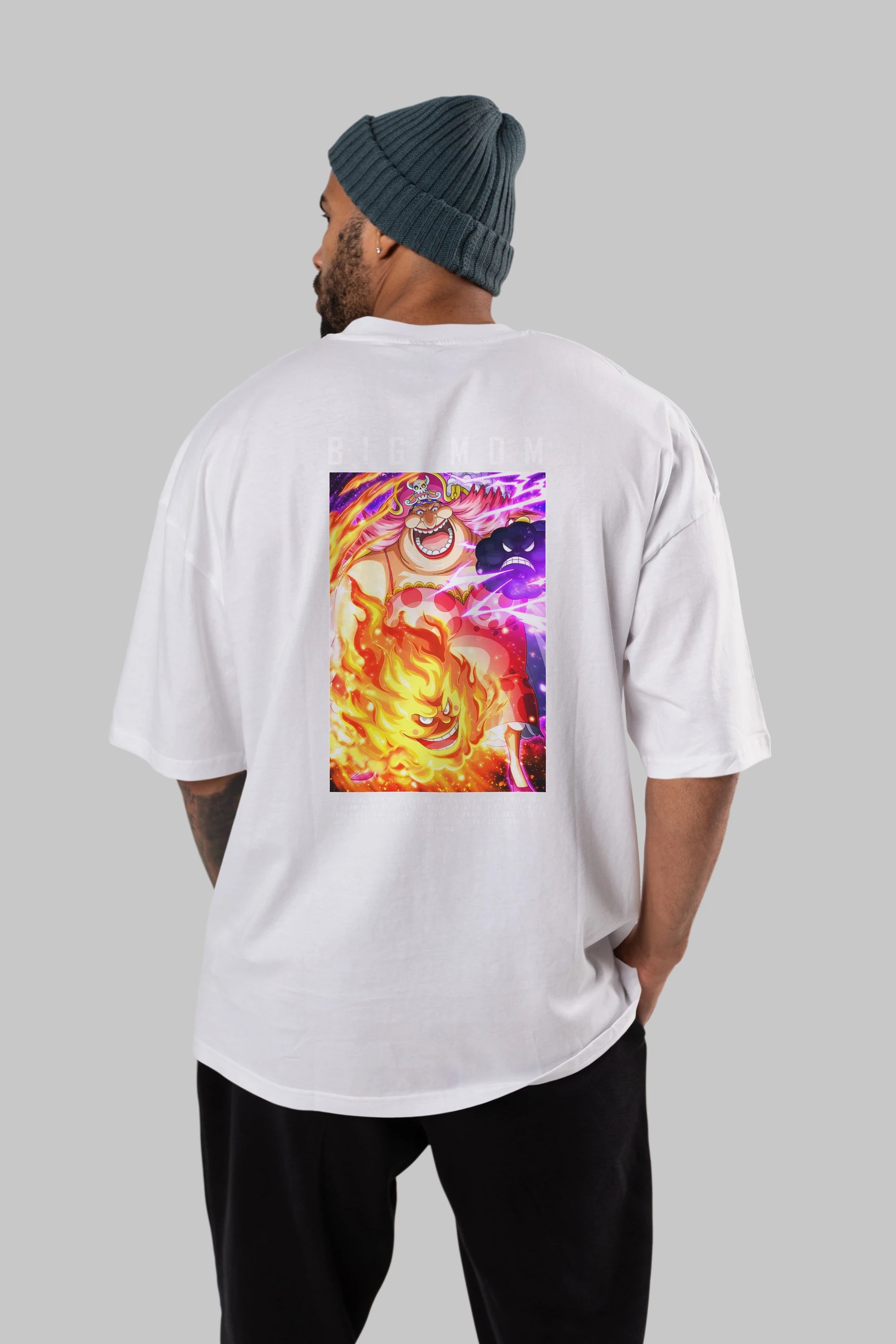 Charlotte Linlin Anime Arka Baskılı Oversize t-shirt Erkek Kadın Unisex %100 pamuk tişort