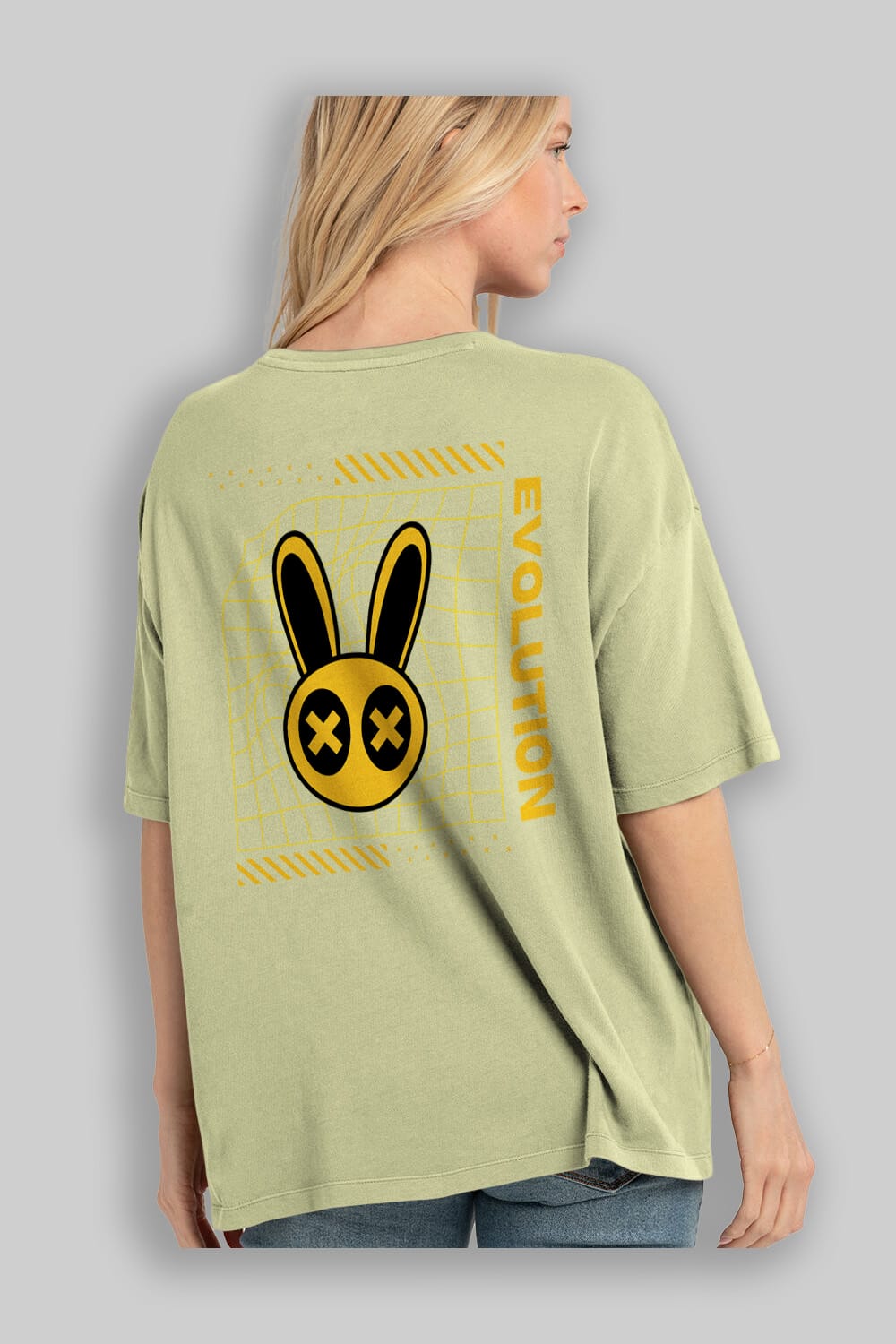 Evolution Yazılı Arka Baskılı Oversize t-shirt Erkek Kadın Unisex