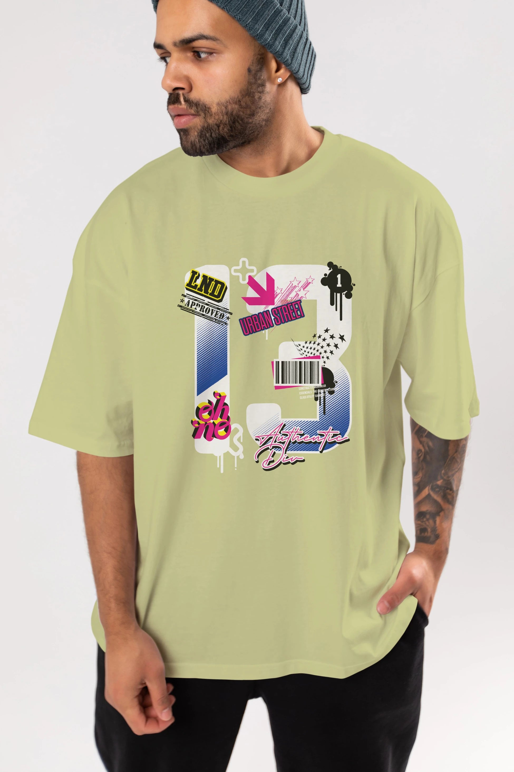 Urban Street 13 Ön Baskılı Oversize t-shirt Erkek Kadın Unisex