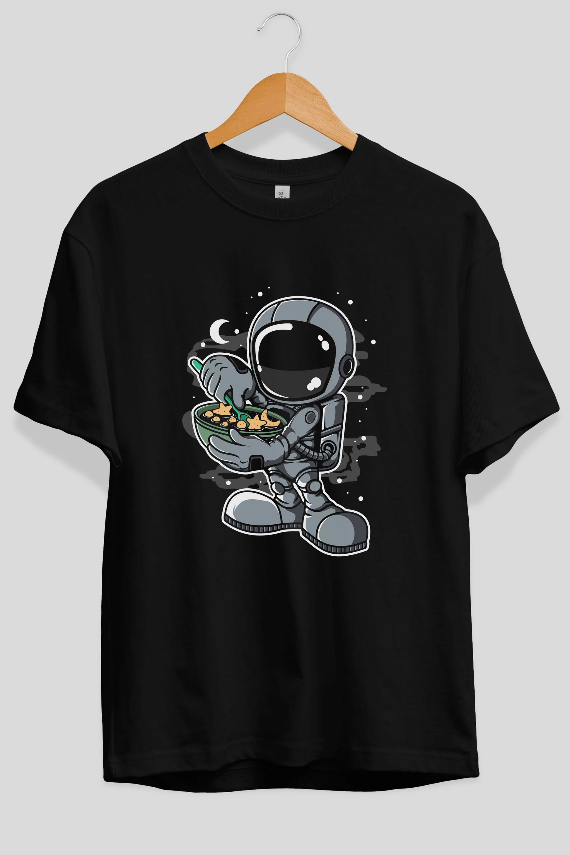 Astronaut Star Flakes Ön Baskılı Oversize t-shirt Erkek Kadın Unisex