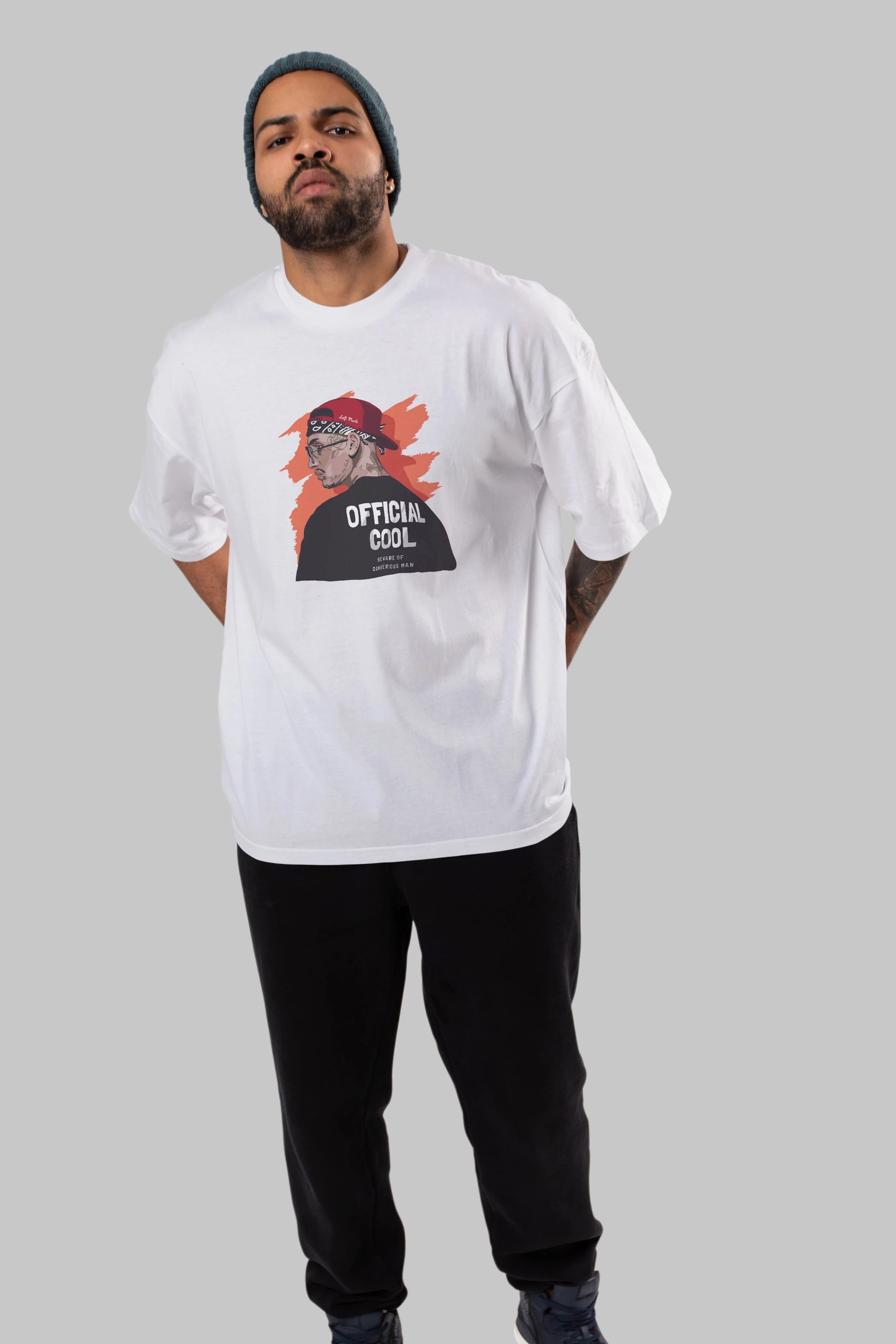 Official Cool Ön Baskılı Oversize t-shirt Erkek Kadın Unisex