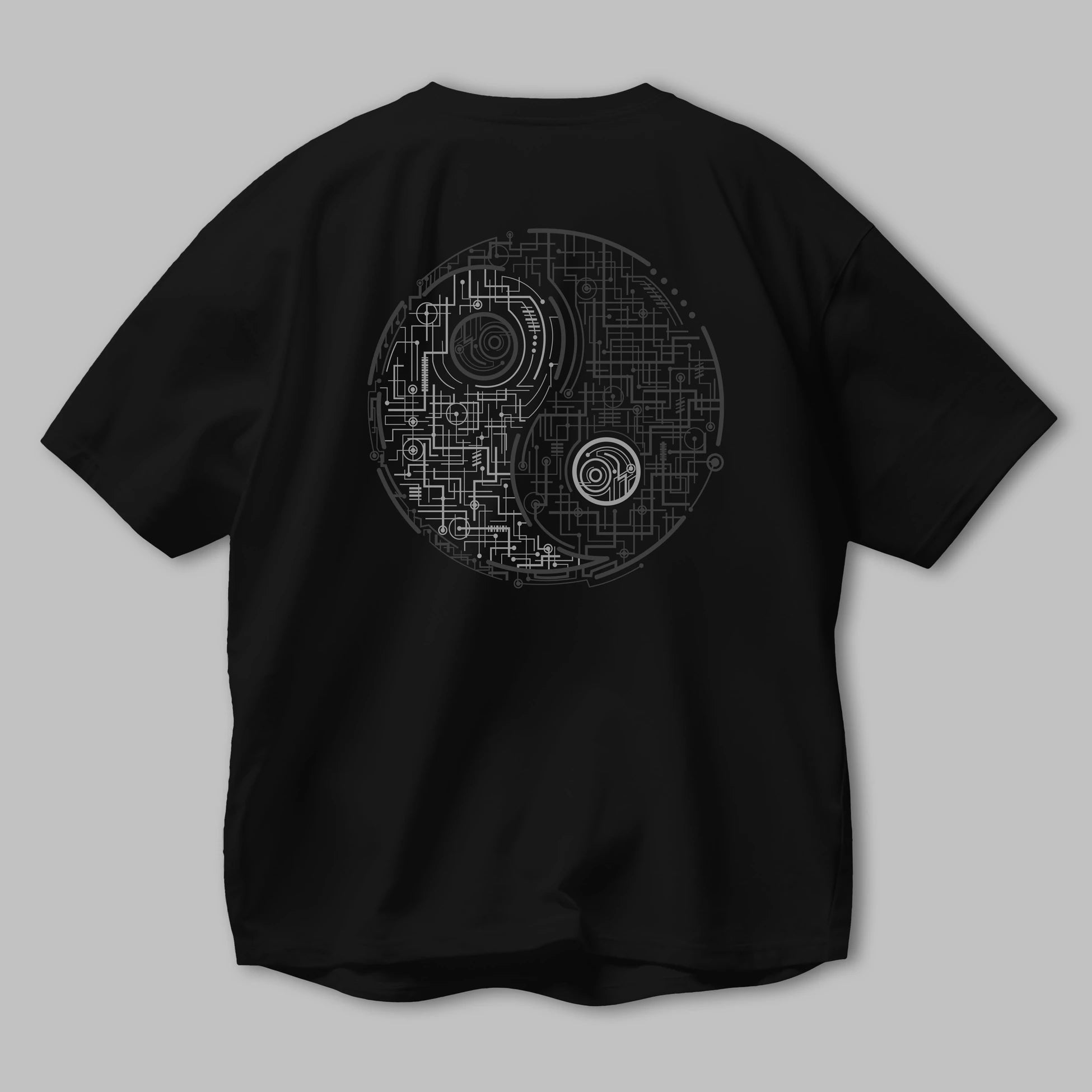 Electric Balance Arka Baskılı Oversize t-shirt %100 pamuk Erkek Kadın Unisex