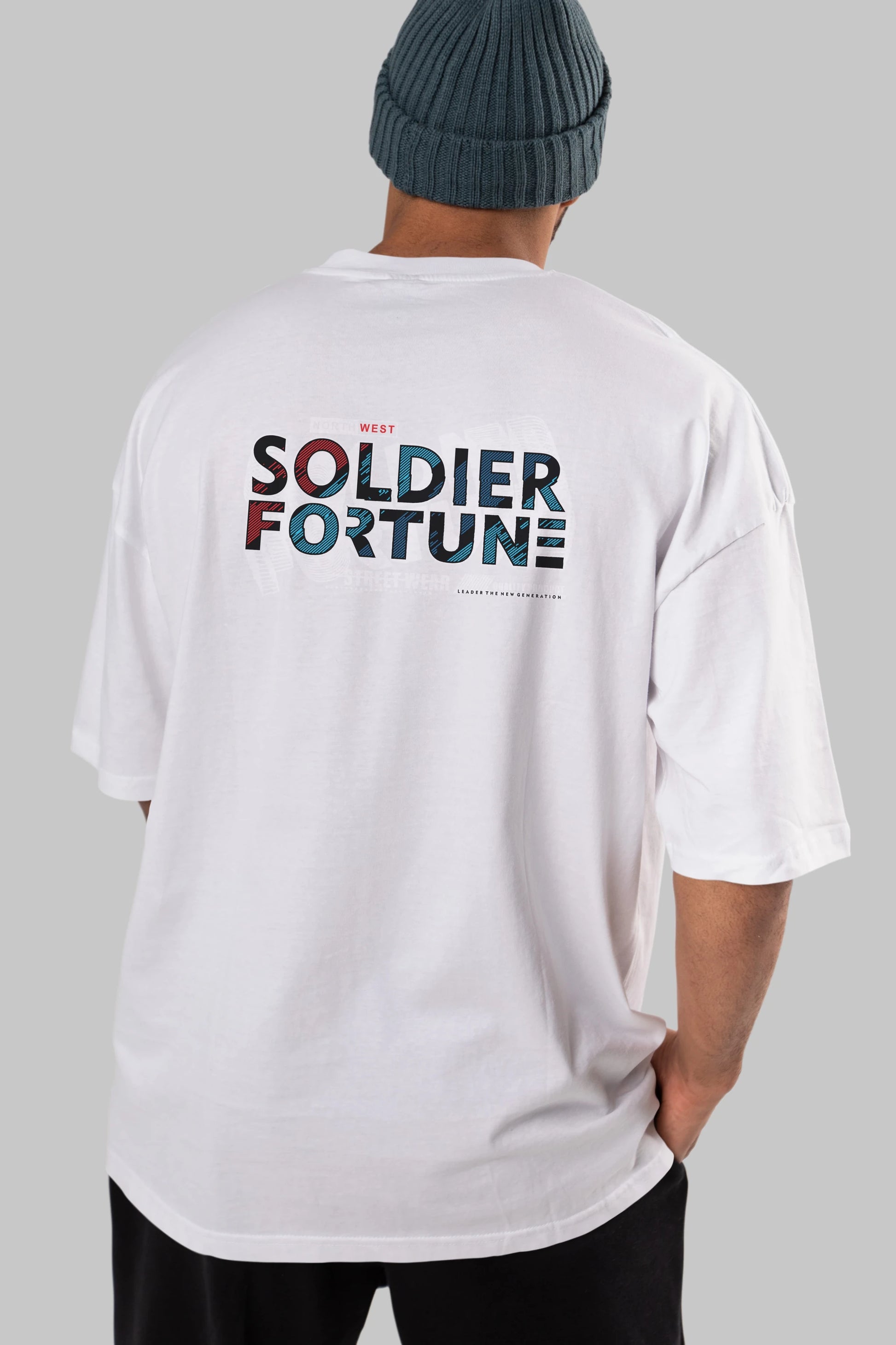 Soldier Fortune Arka Baskılı Oversize t-shirt Erkek Kadın Unisex