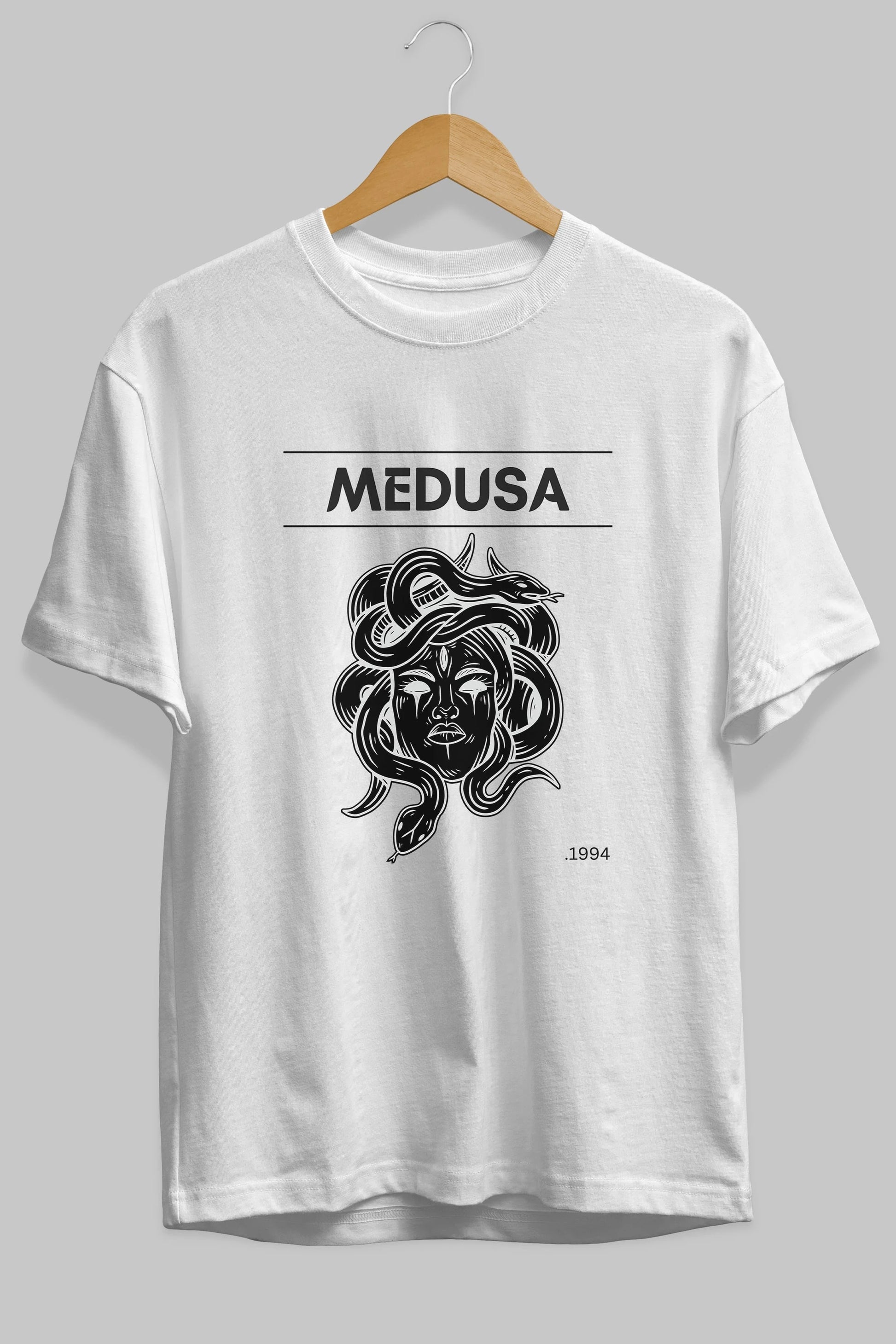Medusa Ön Baskılı Oversize t-shirt Erkek Kadın Unisex