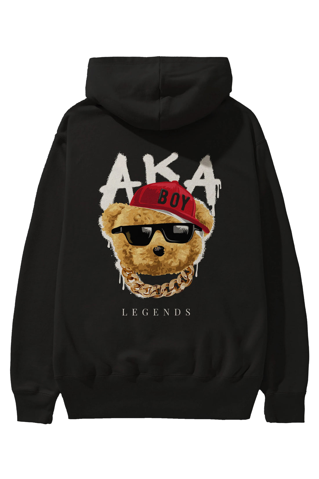 Teddy Bear Legends Arka Baskılı Hoodie Oversize Kapüşonlu Sweatshirt Erkek Kadın Unisex