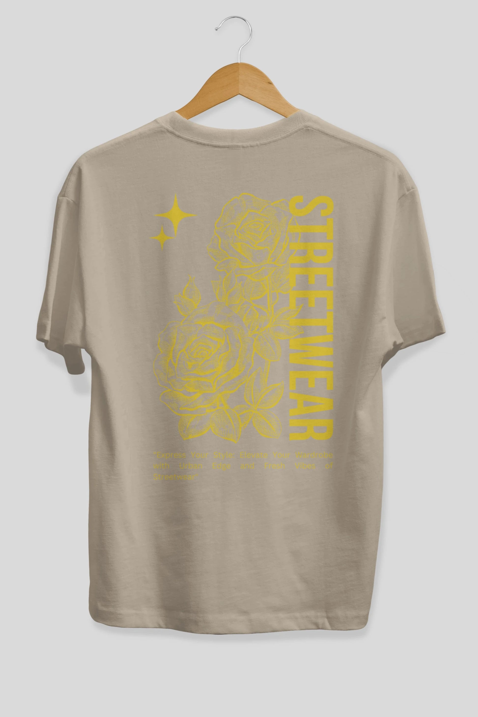 Minimalist Streetwear Arka Baskılı Oversize t-shirt Erkek Kadın Unisex