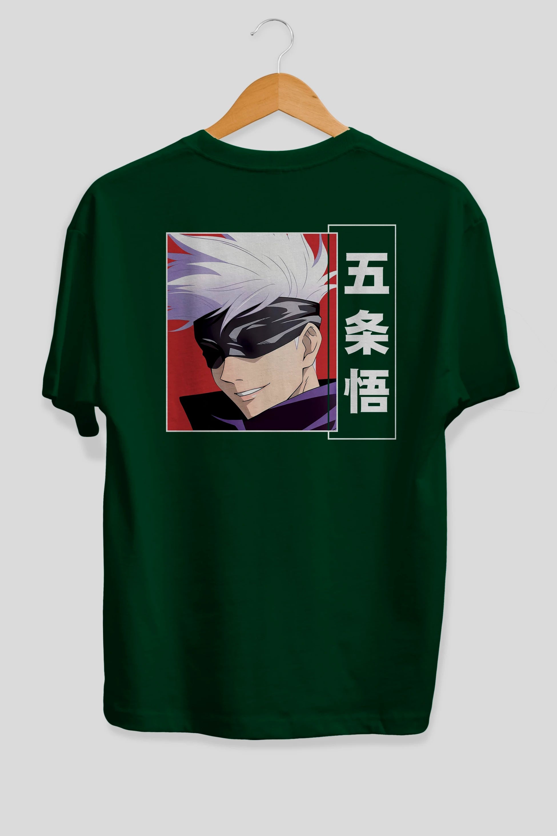 SATORU GOJO Anime Arka Baskılı Oversize t-shirt Erkek Kadın Unisex