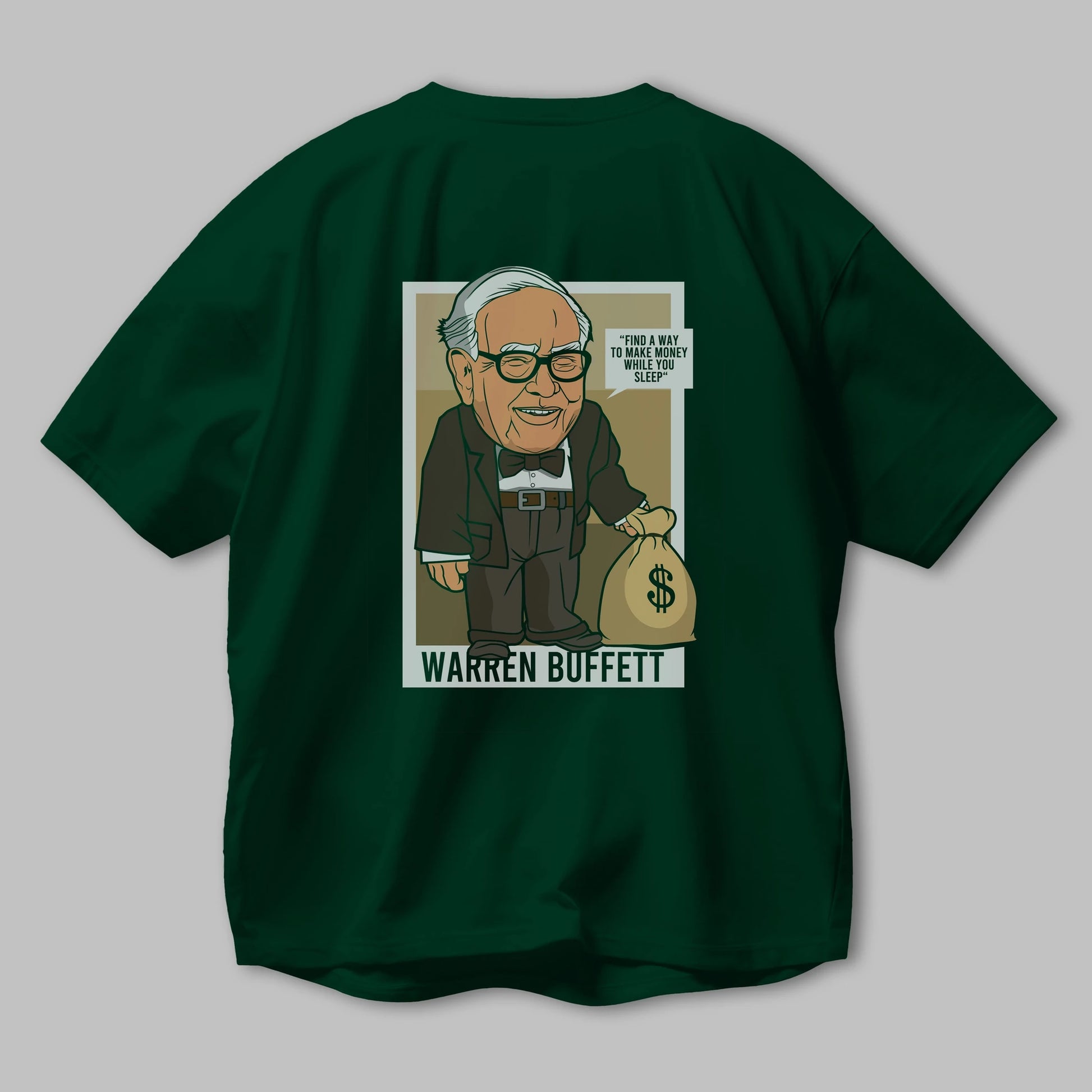 Warren Buffet Up Carl Arka Baskılı Oversize t-shirt Erkek Kadın Unisex %100 Pamuk tişort