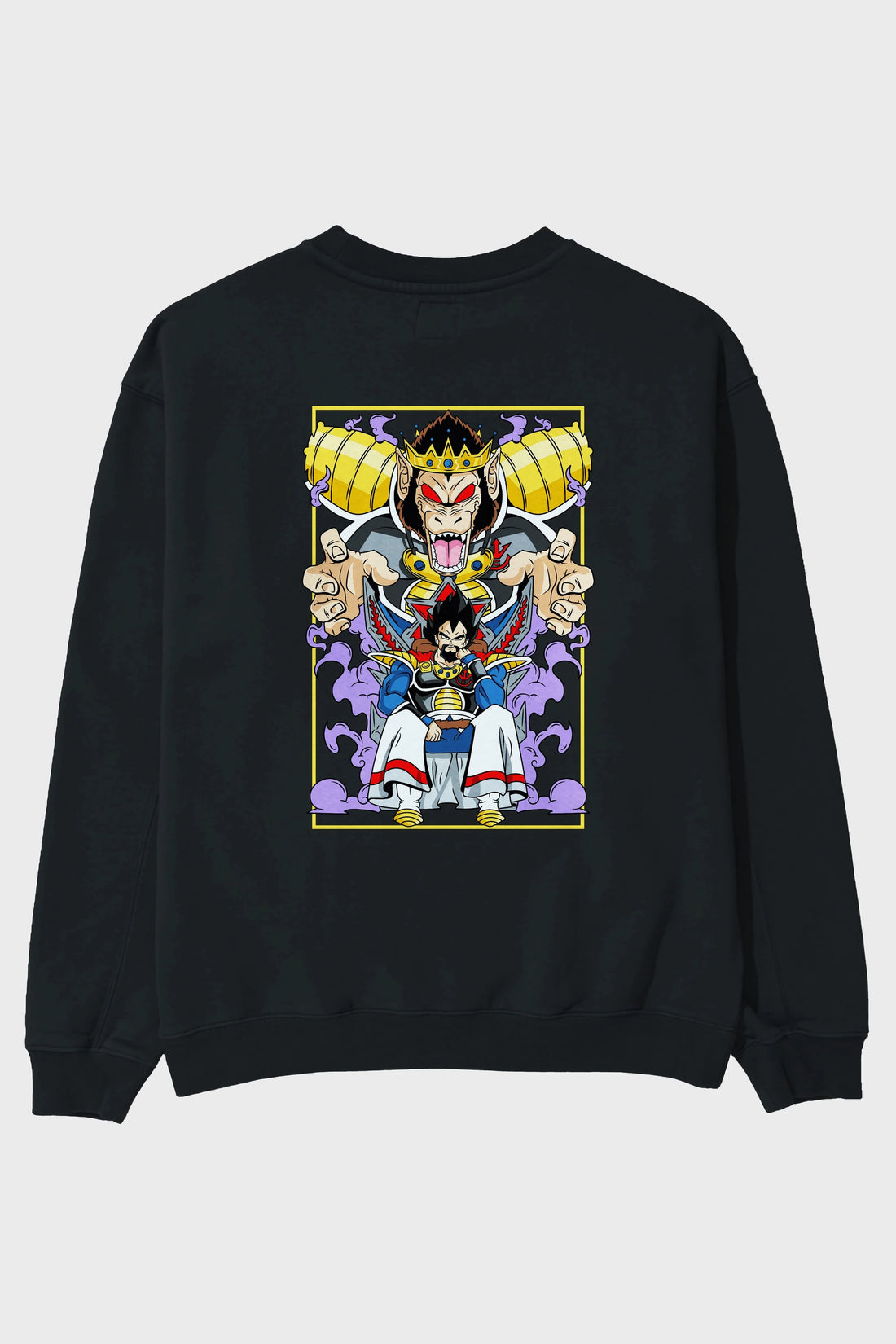 DragonBall ReyVegeta Anime Arka Baskılı Oversize Sweatshirt Erkek Kadın Unisex