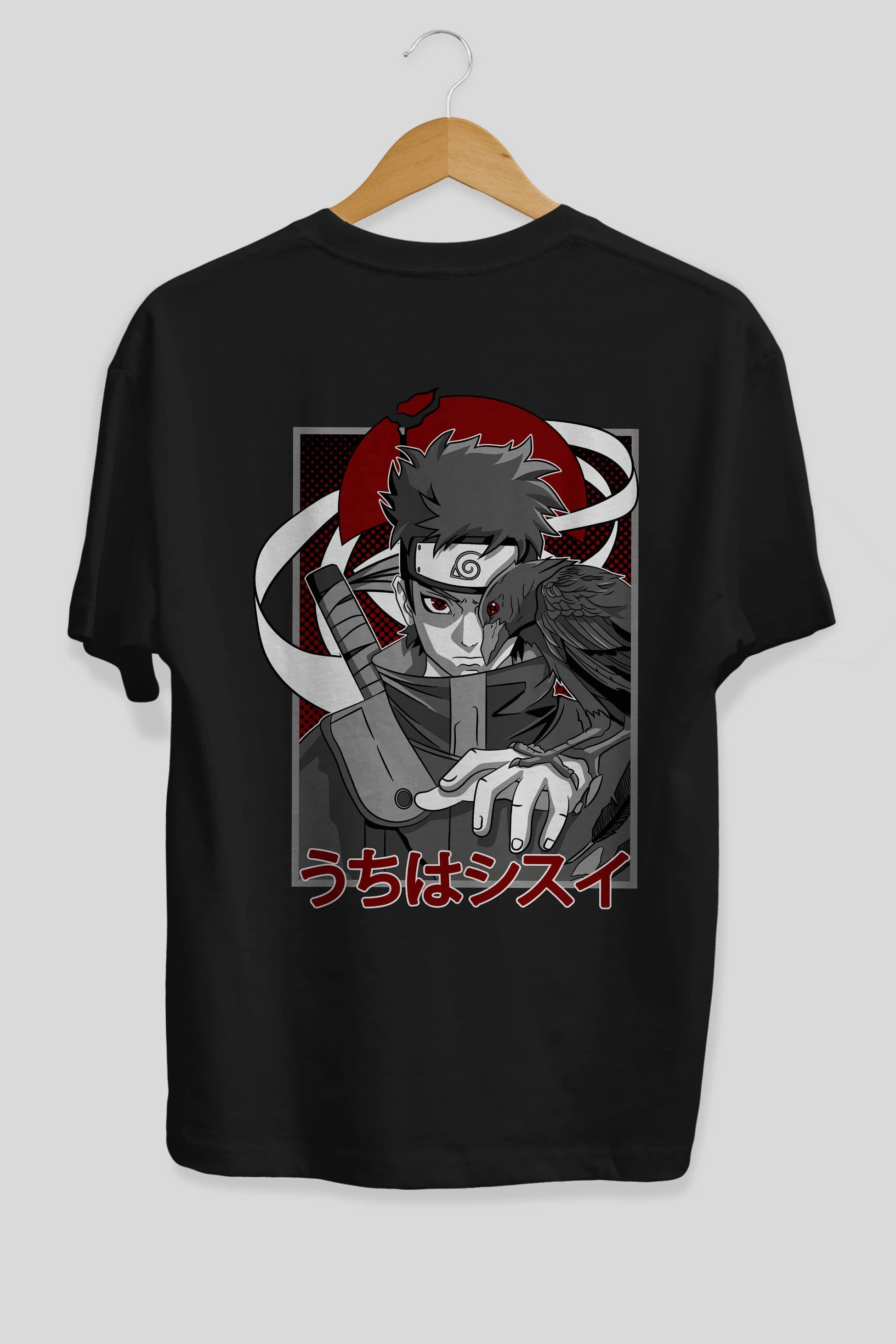 SHISUI UCHIHA NARUTO Anime Arka Baskılı Oversize t-shirt Erkek Kadın Unisex