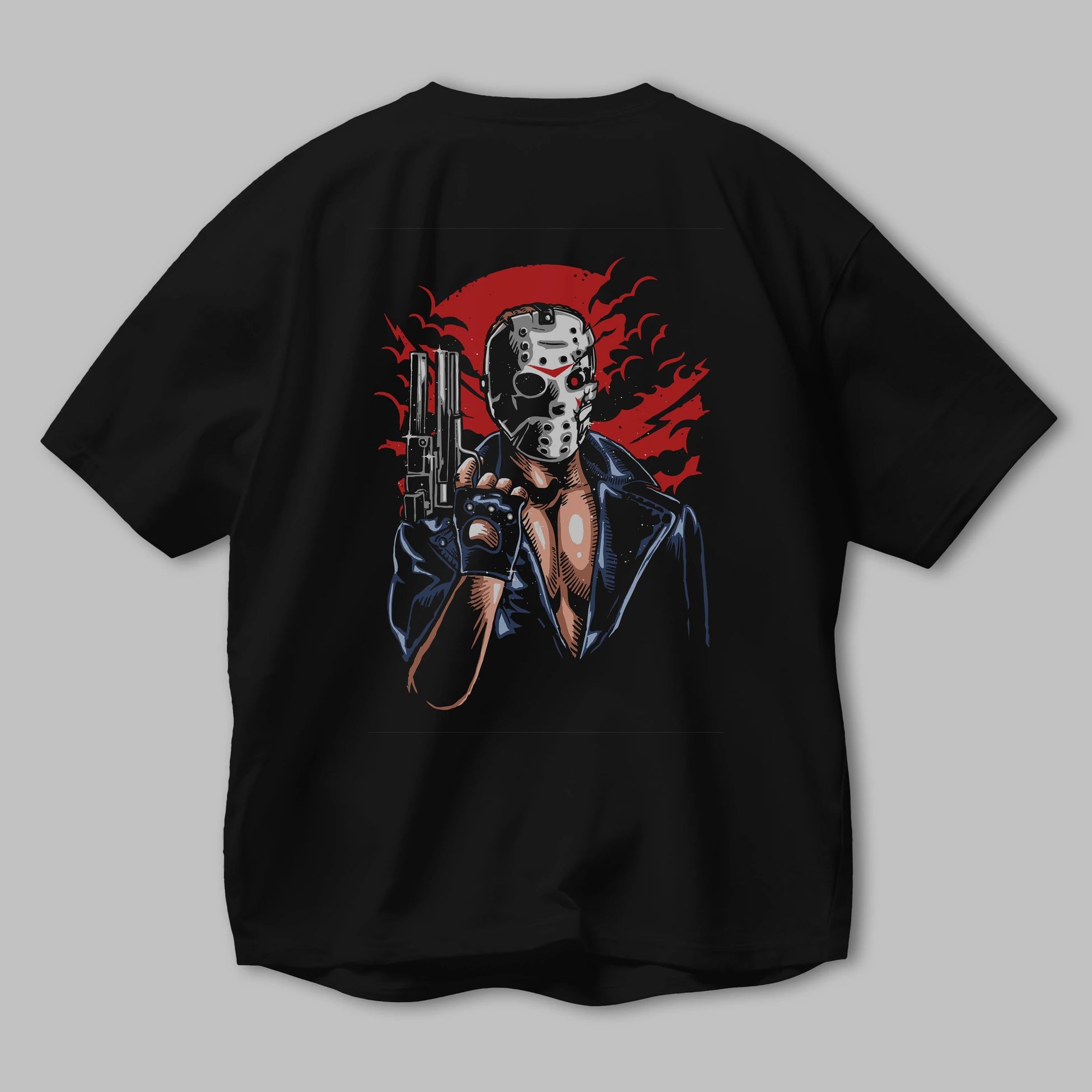 Jason Will Be Back Arka Baskılı Oversize t-shirt Erkek Kadın Unisex %100 Pamuk
