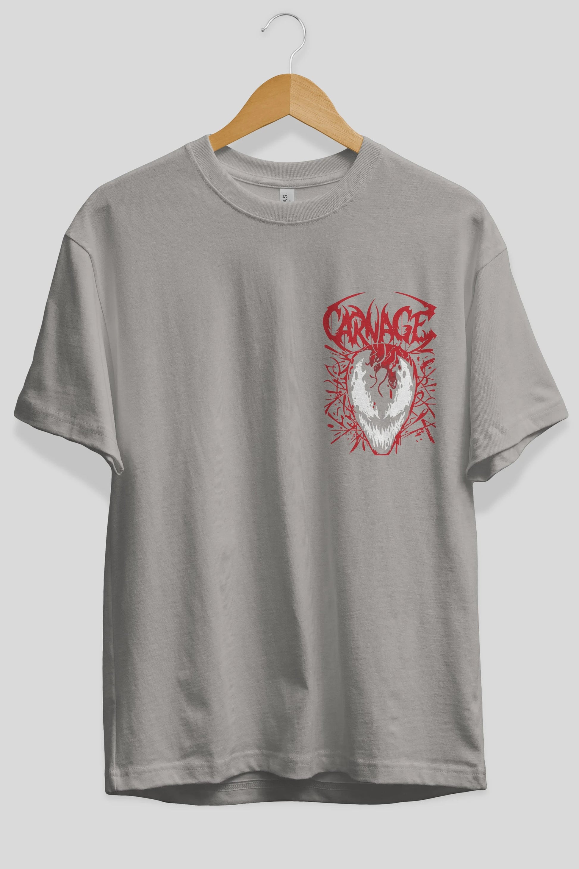 Venom (22) Ön Sol Baskılı Oversize t-shirt Erkek Kadın Unisex %100 Pamuk Bisiklet Yaka tişort