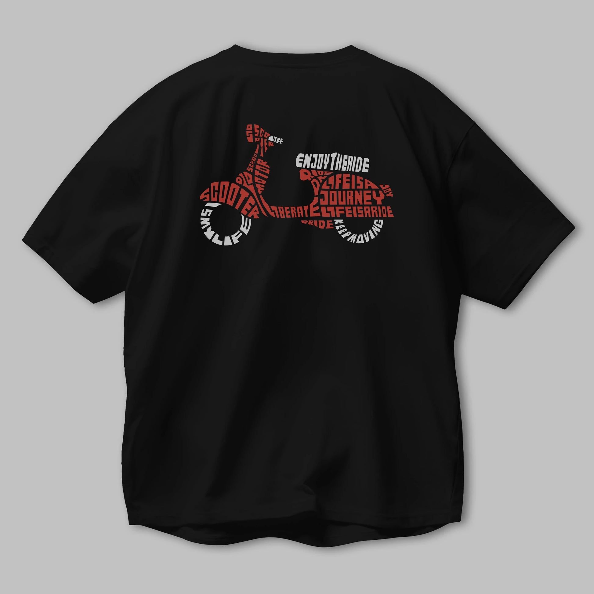 Enjoy The Ride Arka Baskılı Oversize t-shirt %100 pamuk Erkek Kadın Unisex