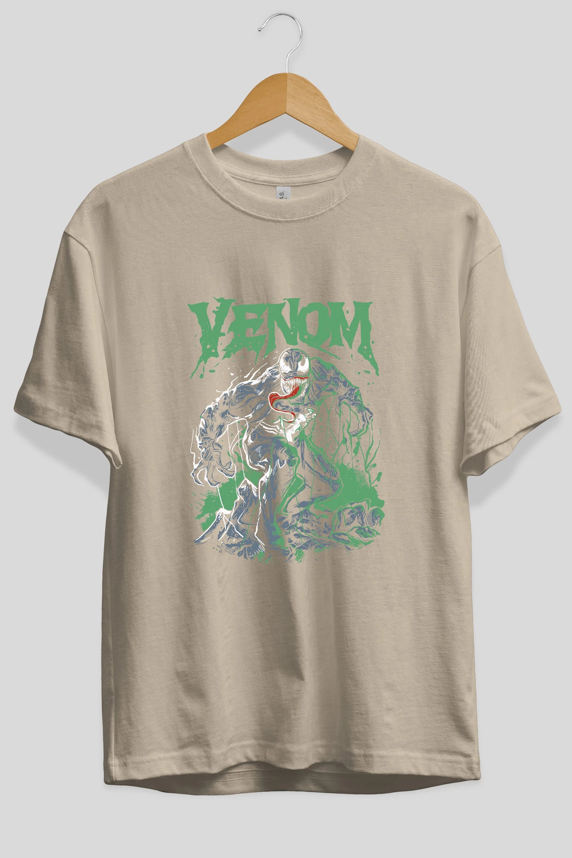 Venom (3) Ön Baskılı Oversize t-shirt Erkek Kadın Unisex %100 Pamuk Bisiklet Yaka tişort