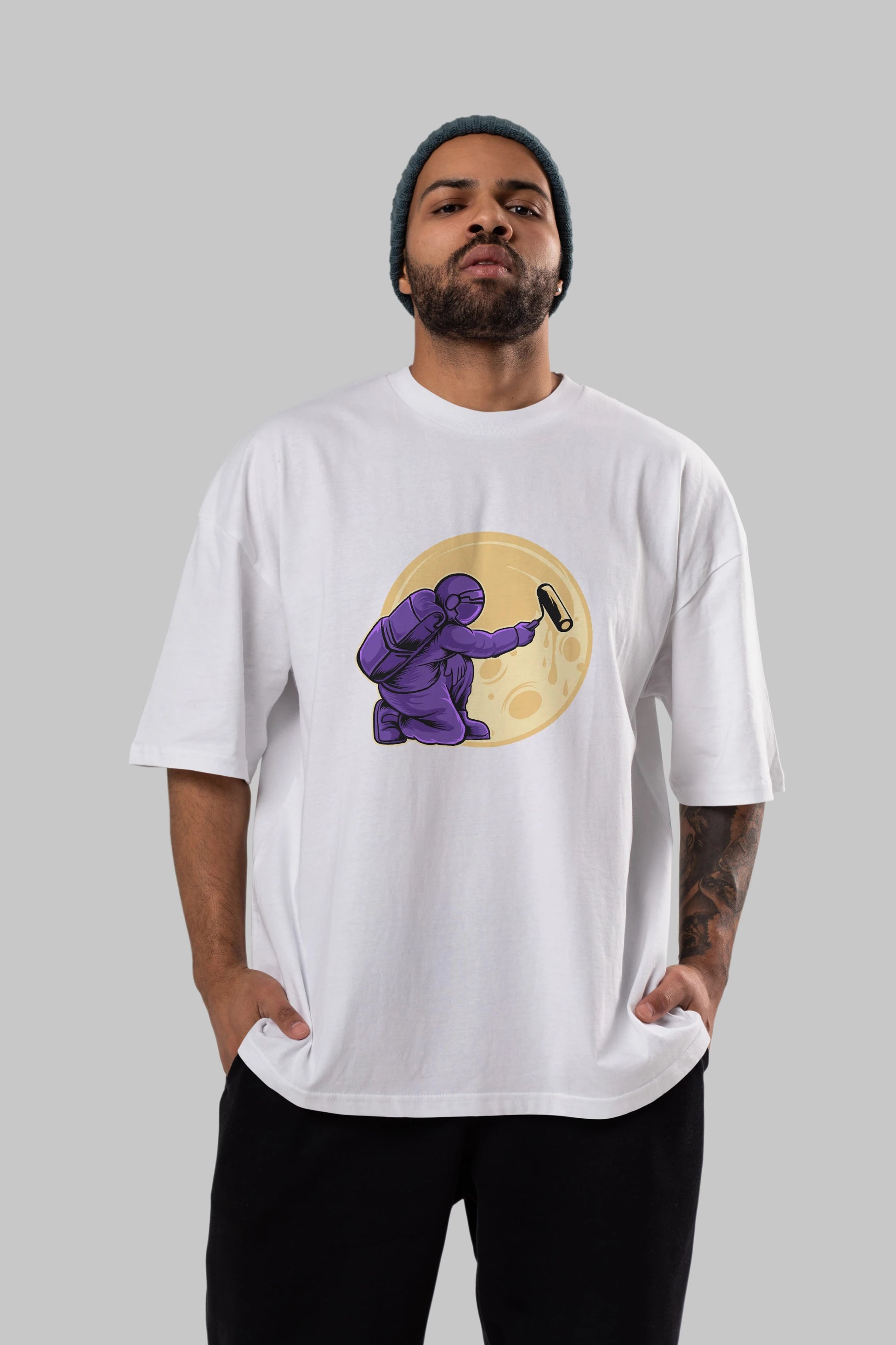 Astropaint Ön Baskılı Oversize t-shirt Erkek Kadın Unisex