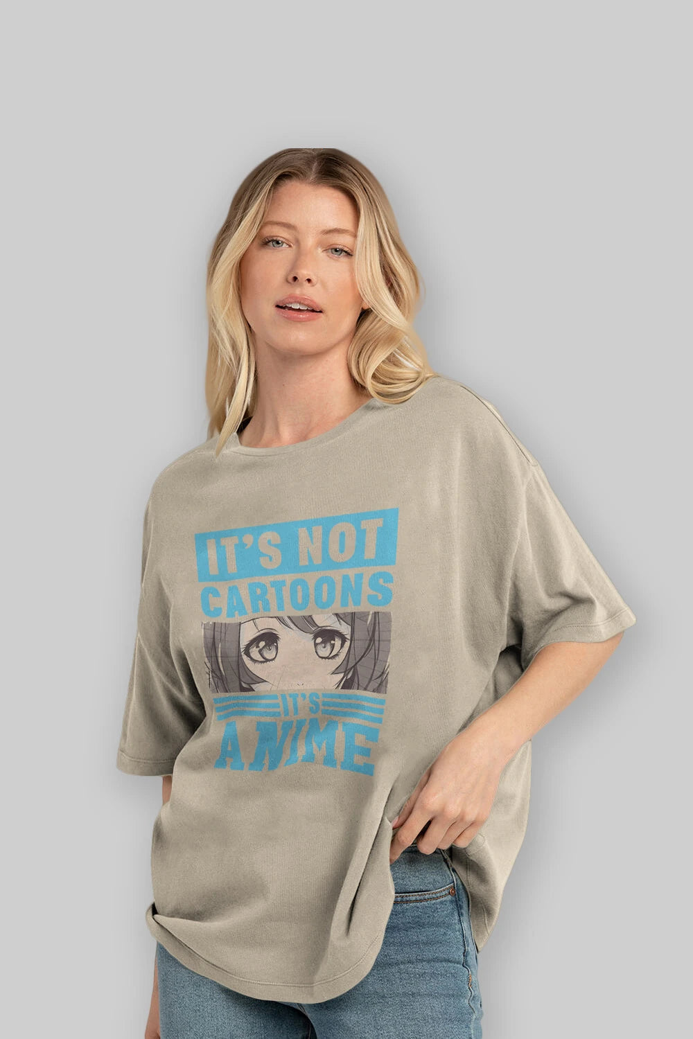 Its Anime Anime Ön Baskılı Oversize t-shirt Erkek Kadın Unisex