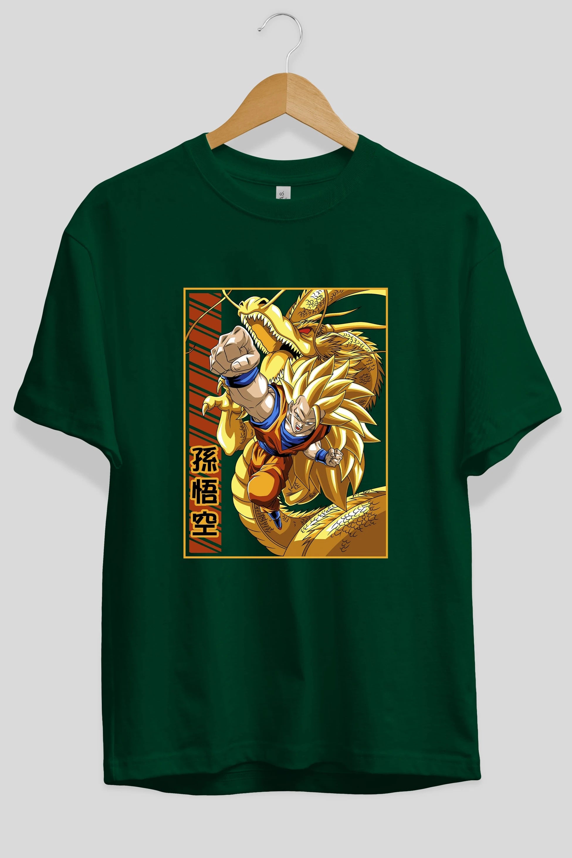 DragonBall Goku Anime Ön Baskılı Oversize t-shirt %100 pamuk Erkek Kadın Unisex