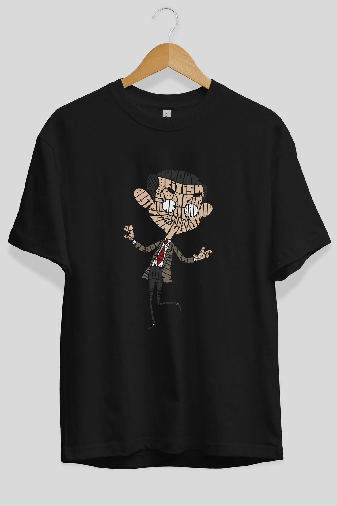 Mr Bean Ön Baskılı Oversize t-shirt %100 pamuk Erkek Kadın Unisex